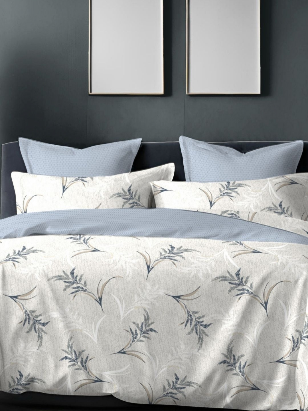 

Sleeping Owls- because your sleep matters Blue Printed King Bedsheet Set- 2.74 m x 2.74 m