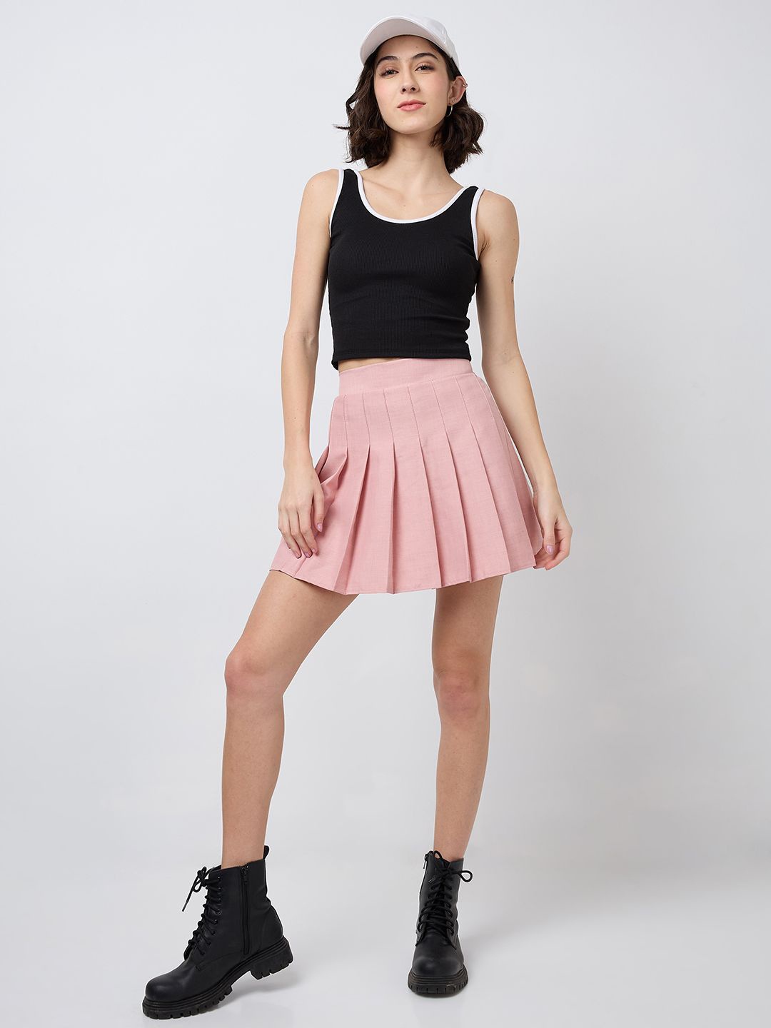 

SZN Women Round Neck Fitted Crop Top, Black