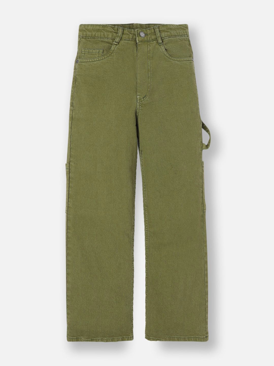 

Urbano Juniors Boys Loose Relaxed Fit Light Fade Stretchable Jeans, Green