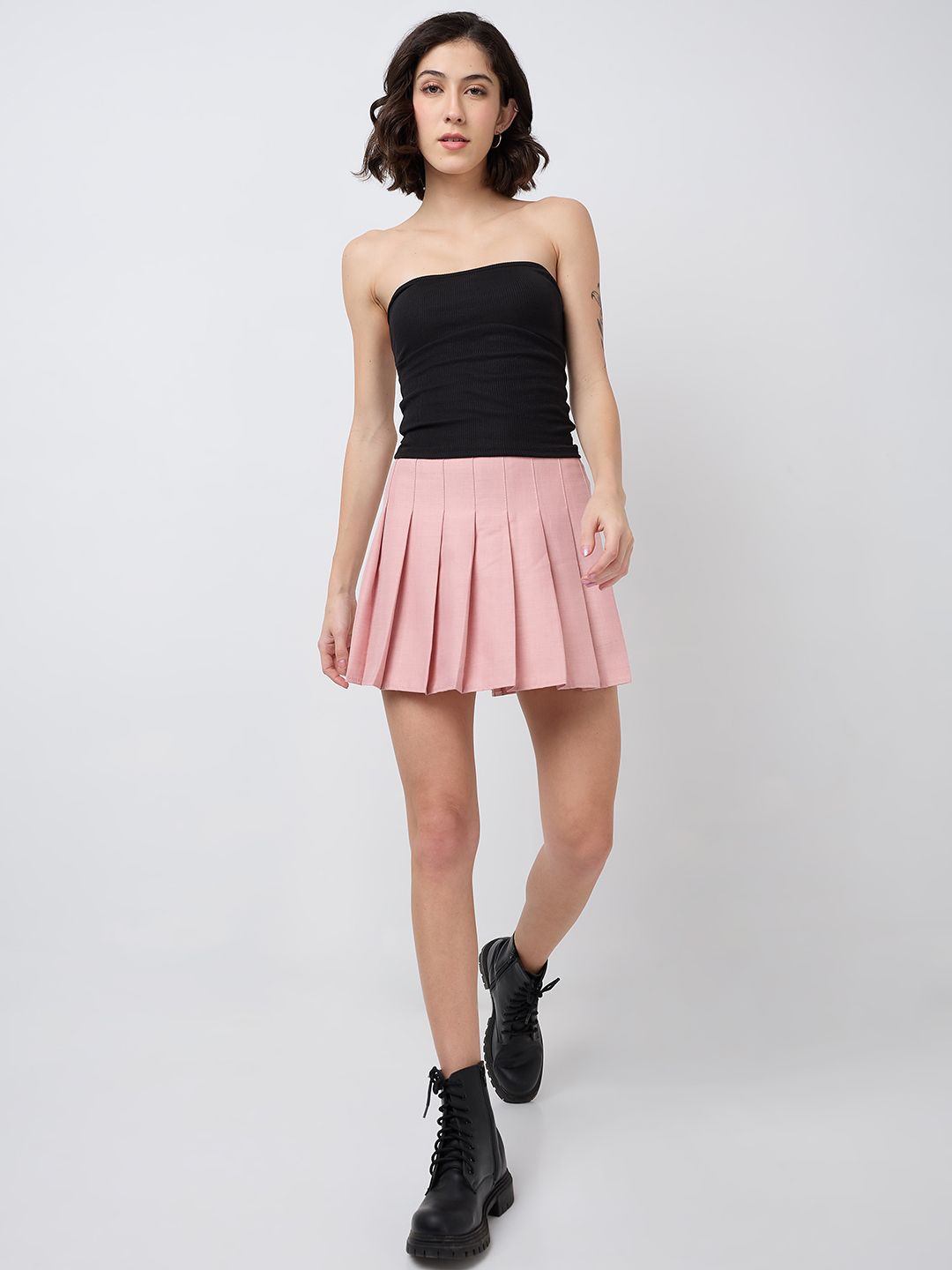 

SZN Women Off-Shoulder Tube Crop Top, Black