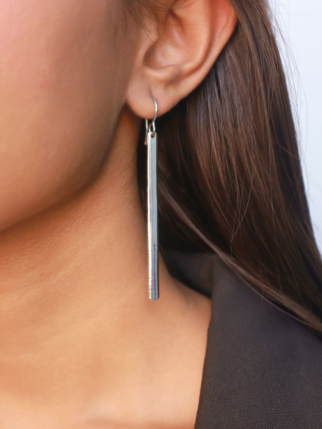 

House of Pehr Silver Plated Contemporary Drop Earrings