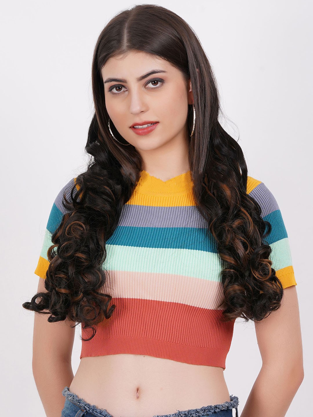 

vister Wavy Clip-In Hair Extension - 28 Inch - Highlight, Black