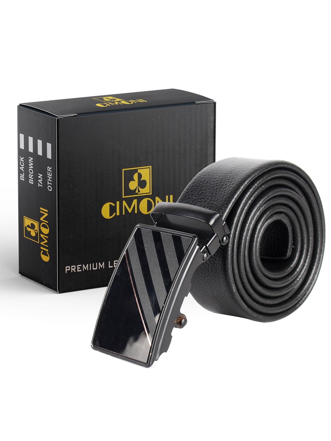 

CIMONI Men Textured Belt, Black