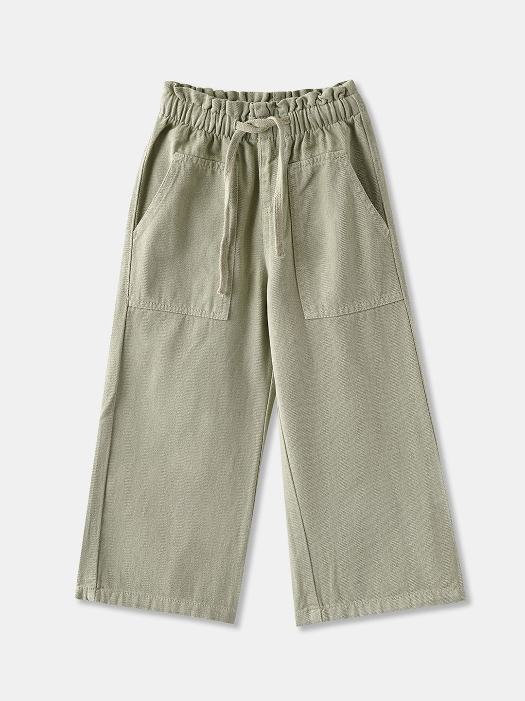 

R&B Girls Cotton Culottes Trousers, Green