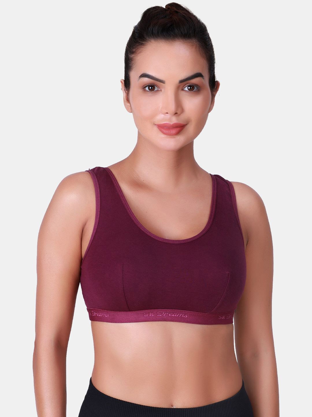 

SKDREAMS Workout Cut and Sew Full Coverage Bra, Purple