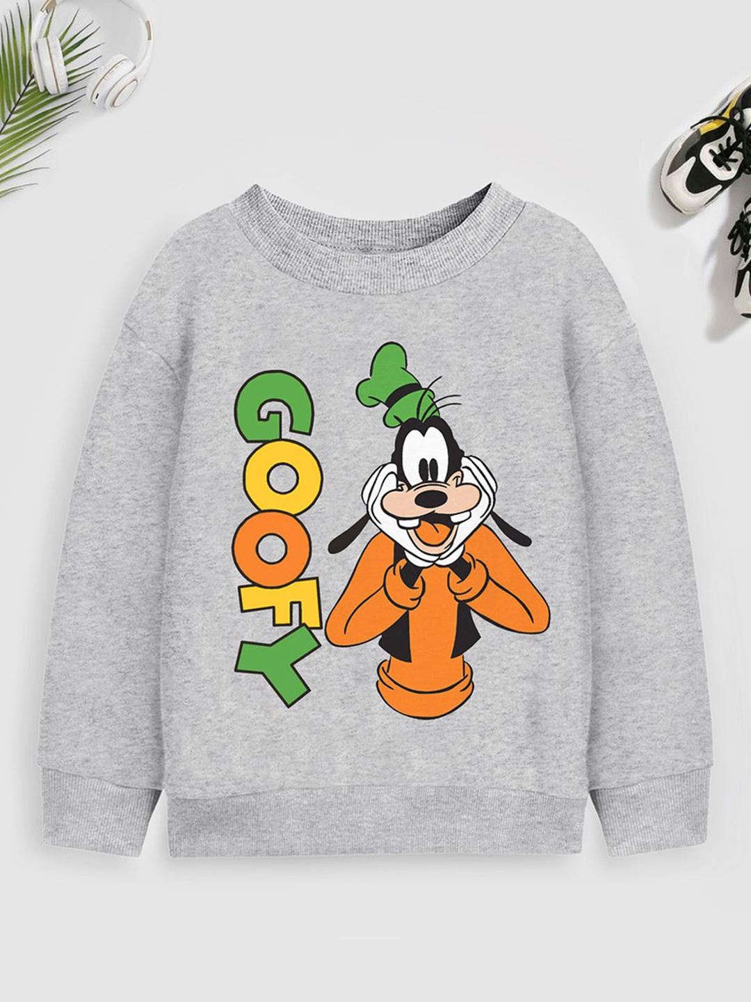 

Disney By Miss and Chief Boys Goofy Printed Sweatshirt, Grey