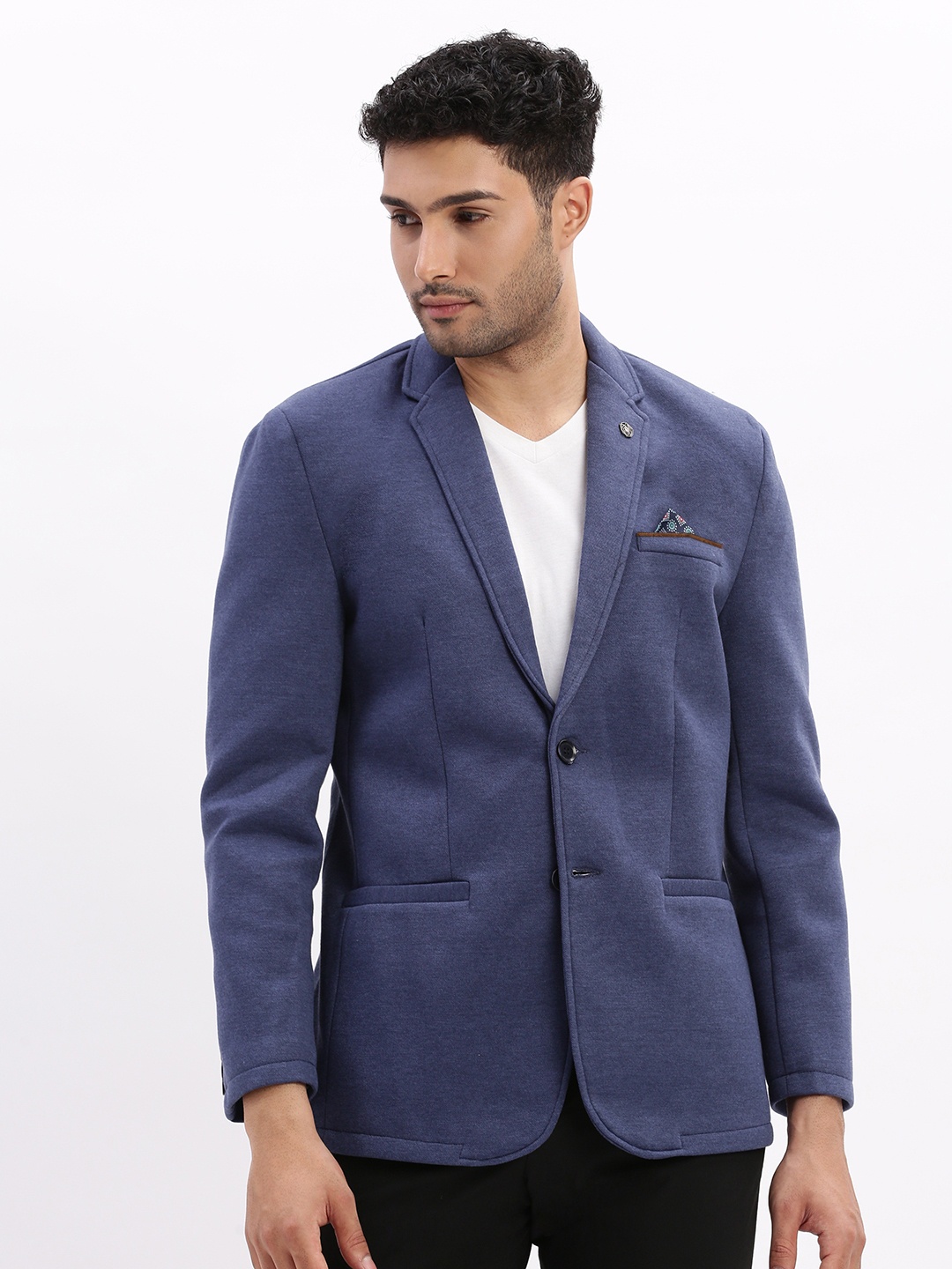 

SHOWOFF Slim-Fit Single Breasted Blazer, Blue