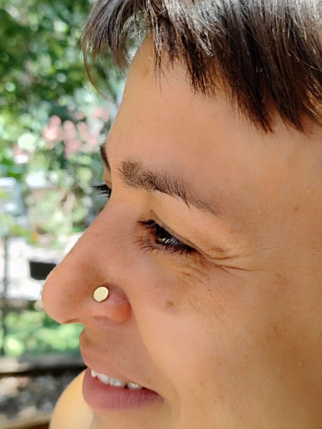 

Abhooshan Silver-Plated Stud Nosepin