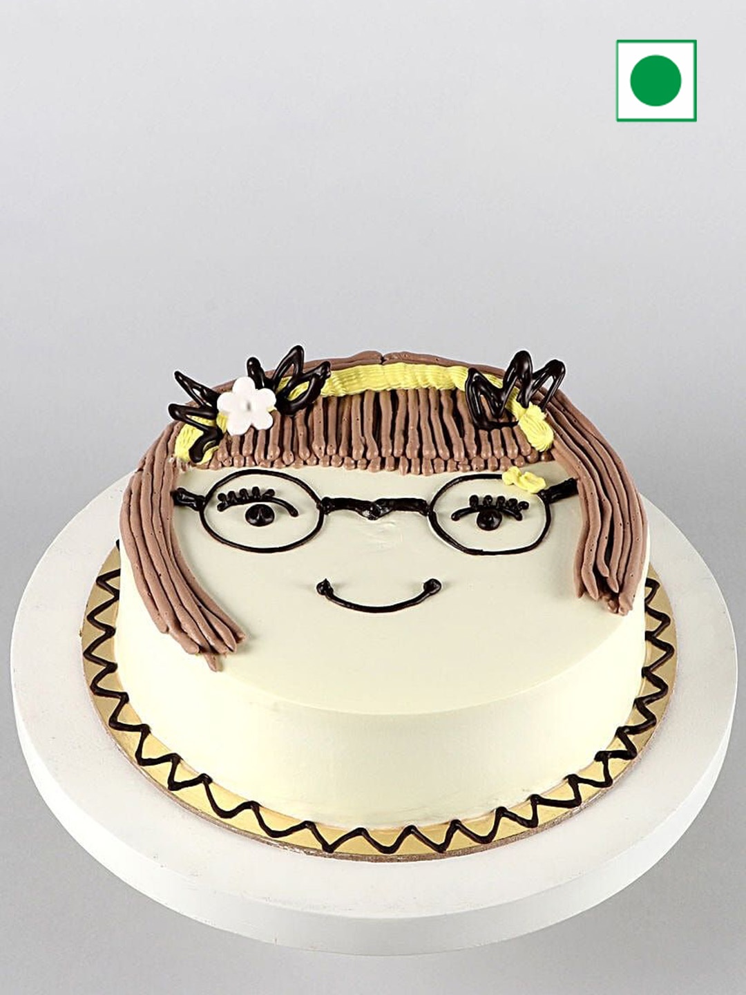 

fnp Cute Girl Chocolate Cake - 1 kg, White