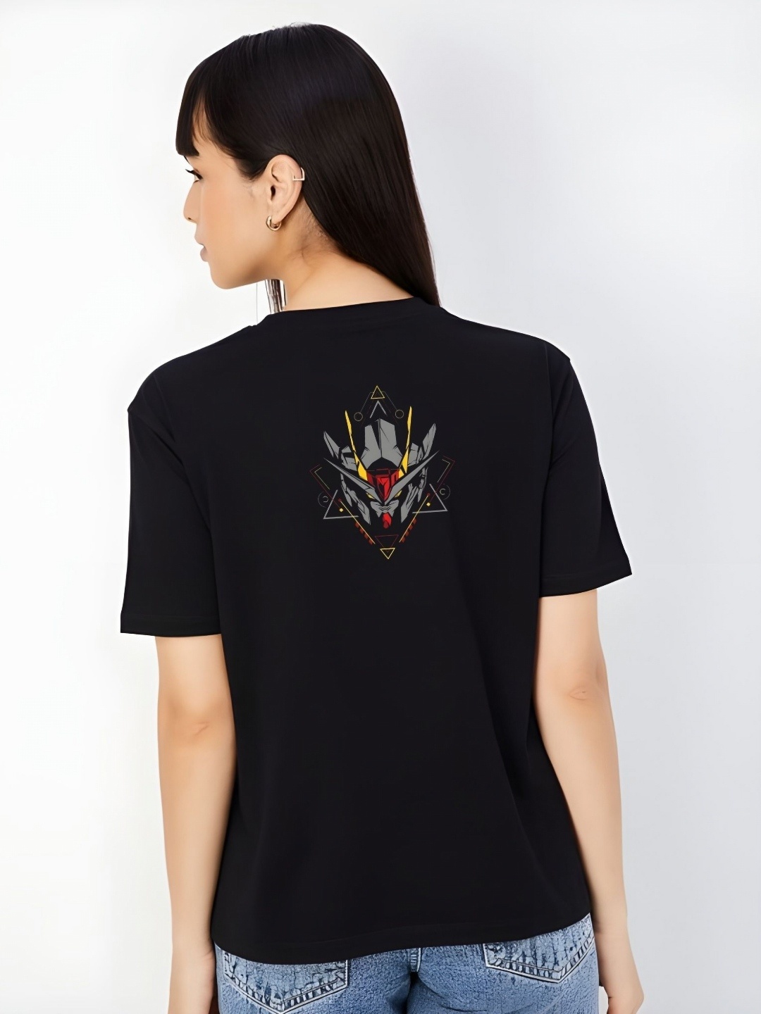 

SZN Women Graphic Printed Round Neck Cotton T-shirt, Black