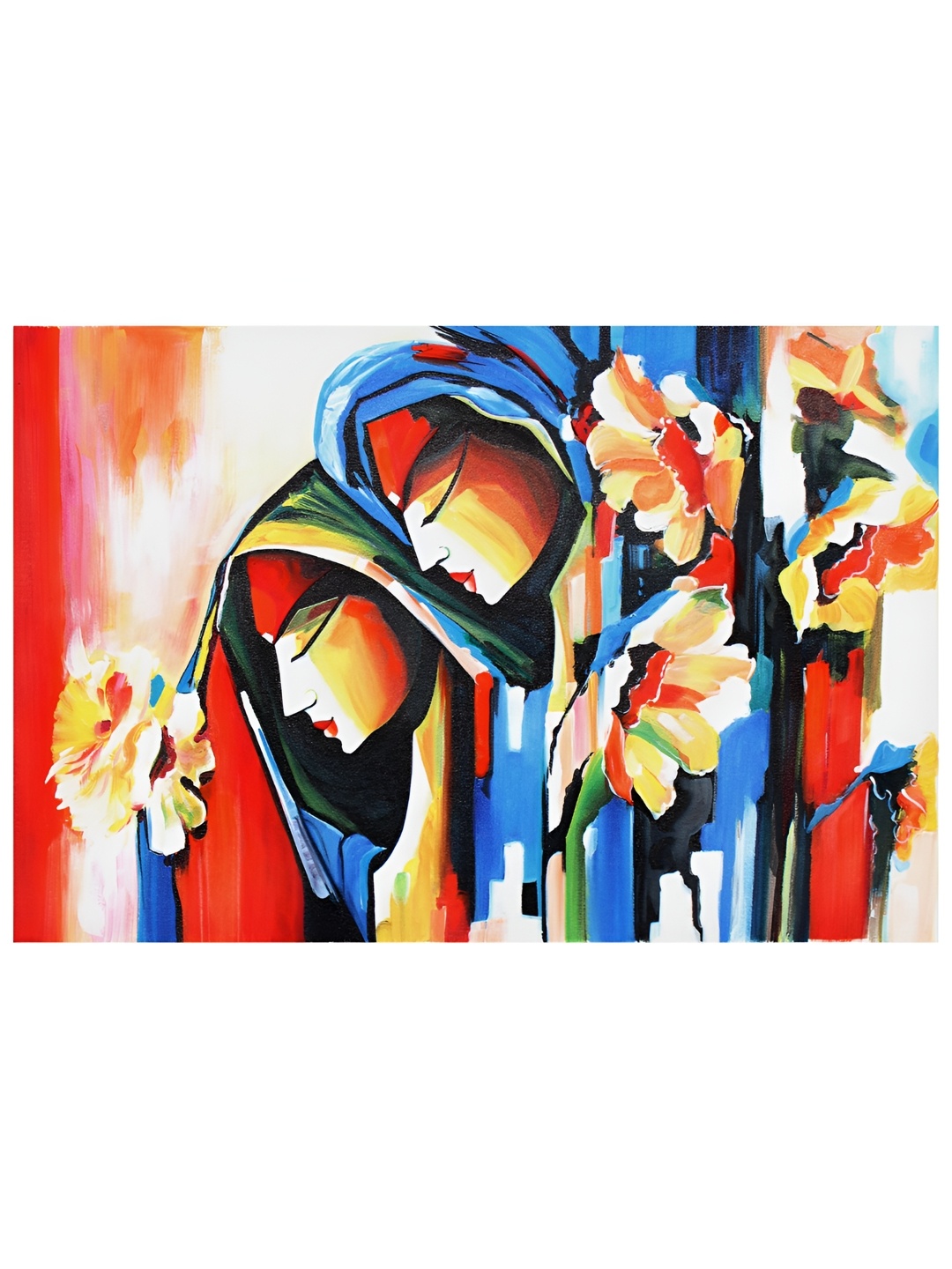 

Inephos Blue & Red Religious Canvas Wall Art