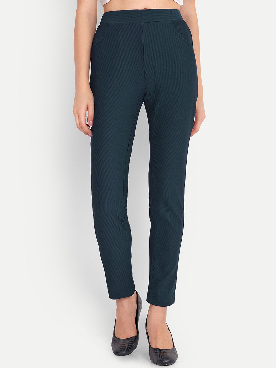 

FNOCKS Women Regular Fit Cotton Jeggings, Blue