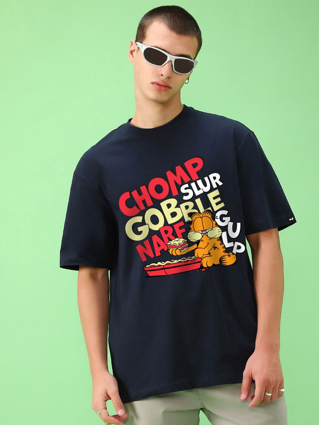 

Bewakoof Men Garfield Printed T-shirt, Blue