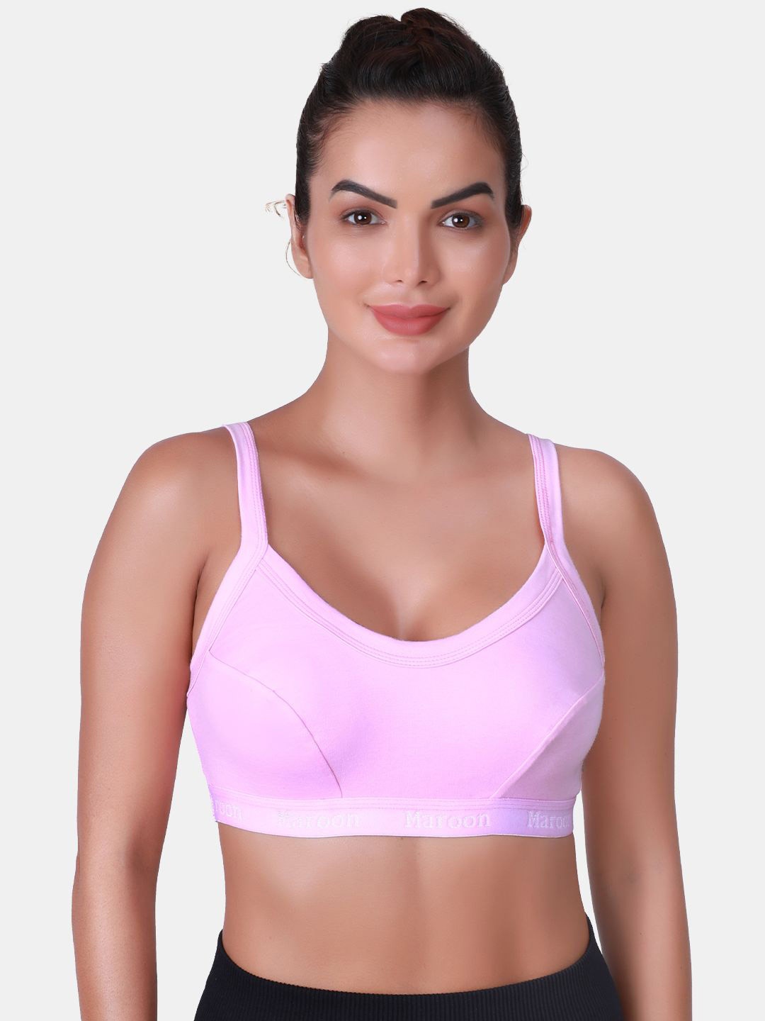 

SKDREAMS Workout Cut and Sew Full Coverage Bra, Pink