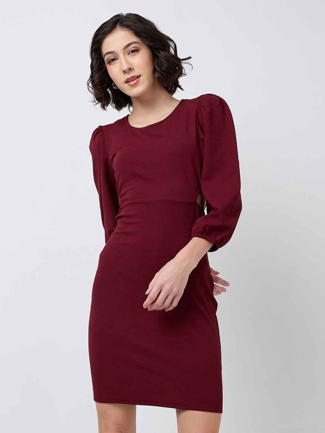 

SZN Women Solid Bodycon Dress, Maroon