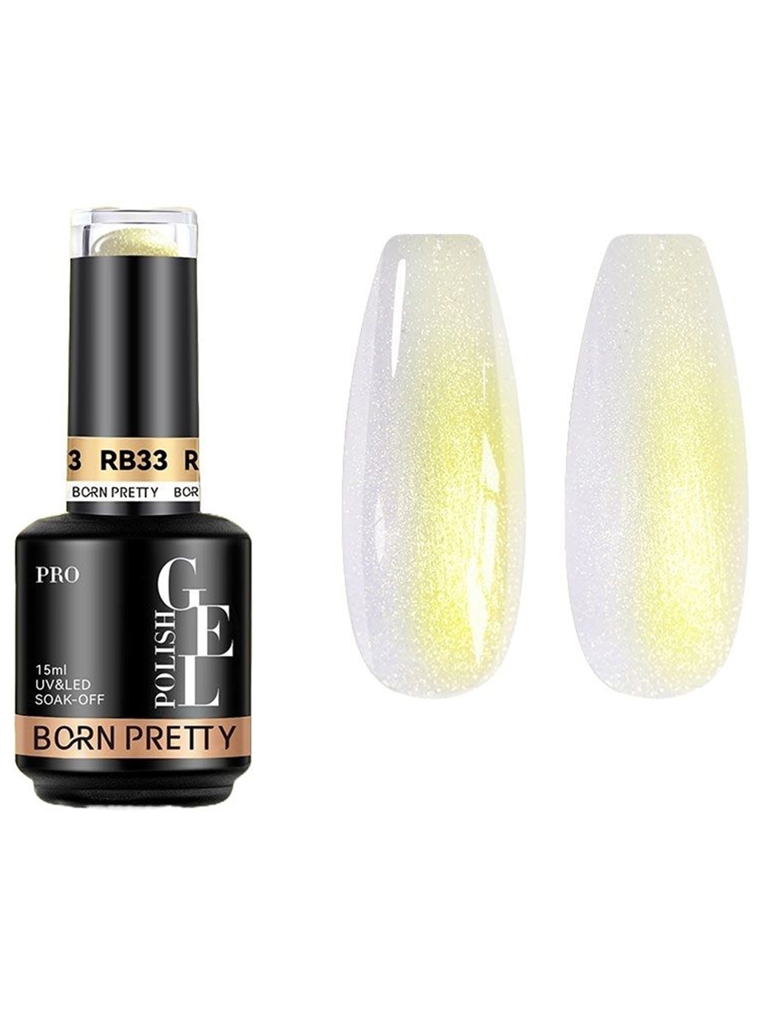 

BORN PRETTY Pro Rubber Base Long Wearing UV Gel Nail Polish - 15 ml - RB33, White