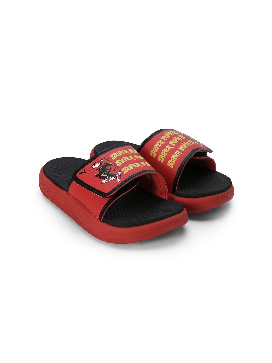 

Puma Kids Printed Softride Super Youth Slides, Black