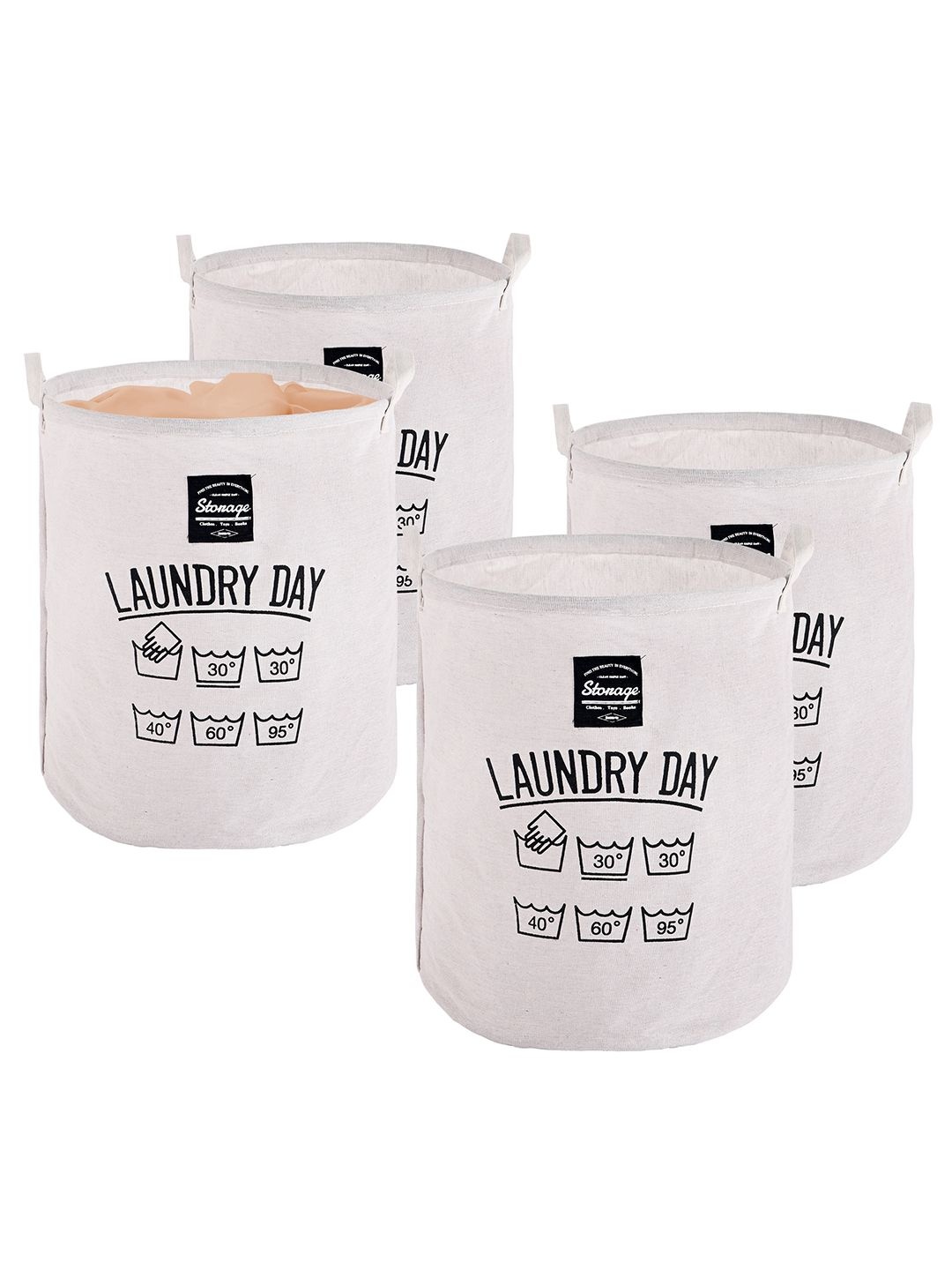 

Kuber Industries White Set of 4 Regular Multi-Utility Organisers