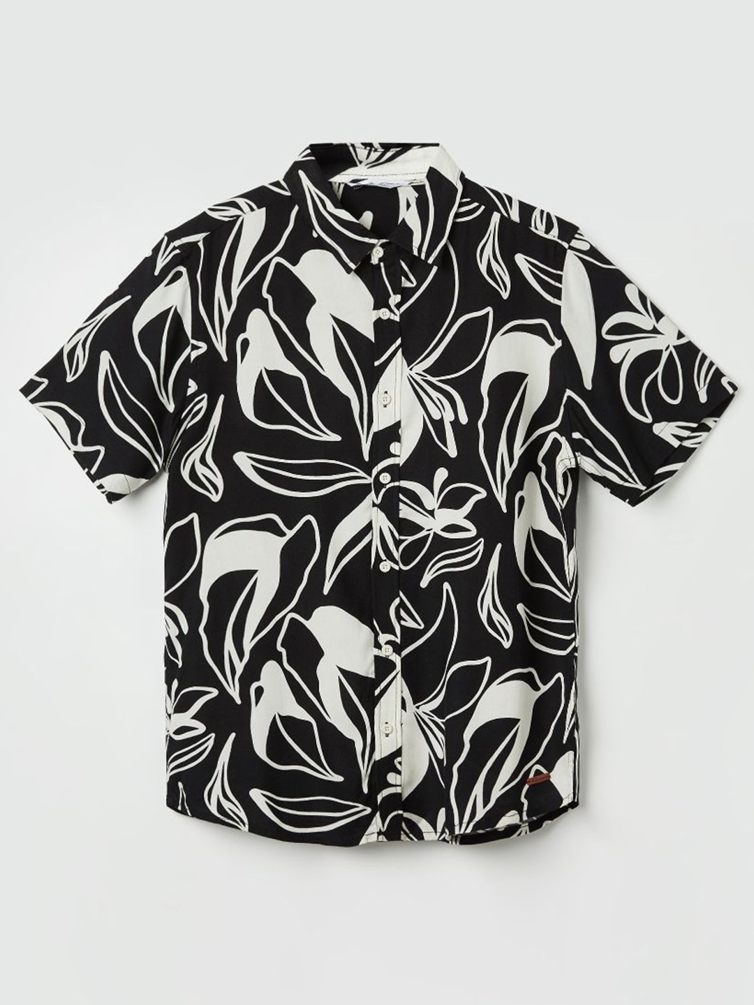 

Fame Forever by Lifestyle Boys Spread Collar Floral Printed Casual Shirt, Black