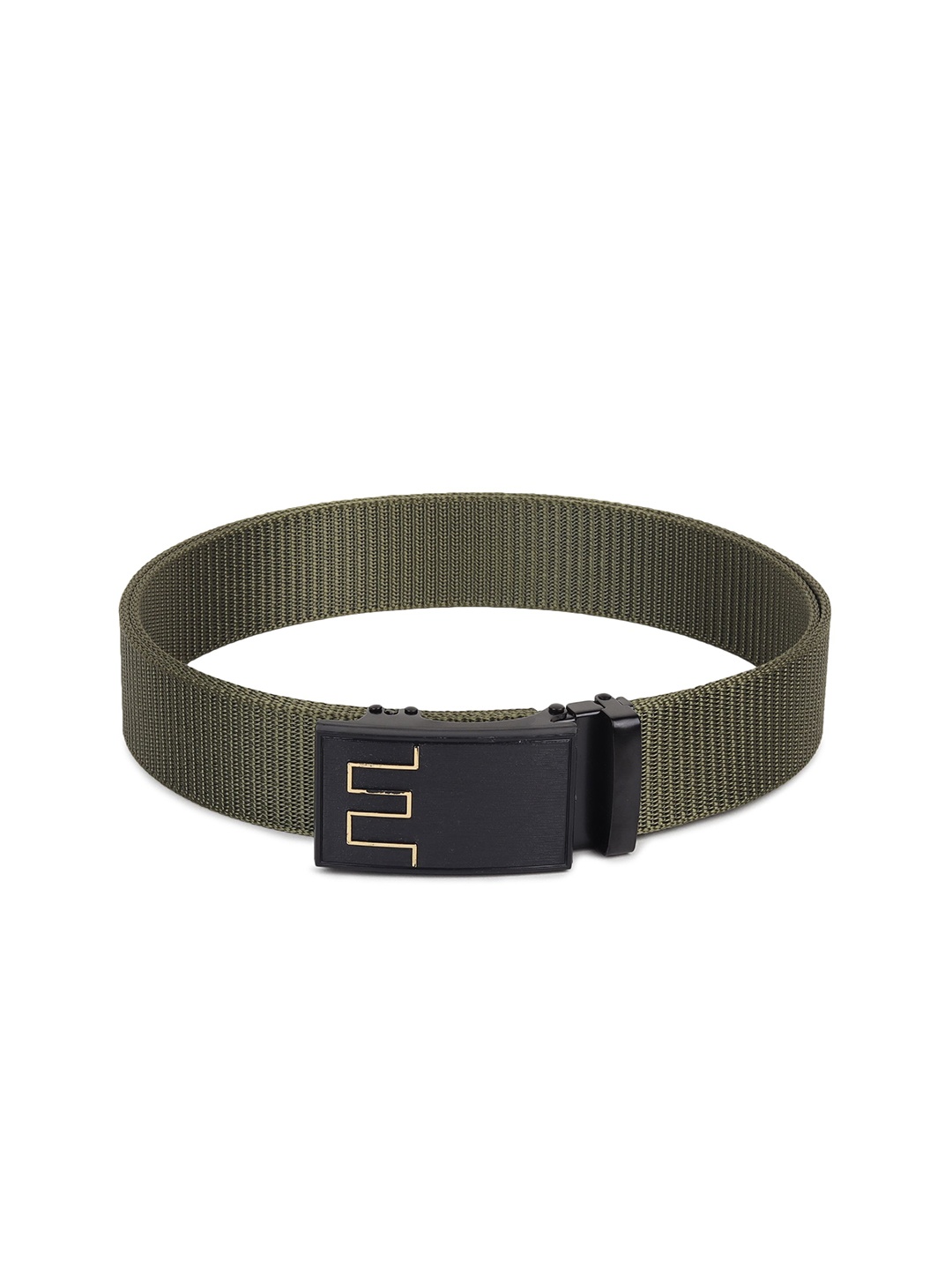 

Provogue Men Canvas Woven Design Wide Belt, Green