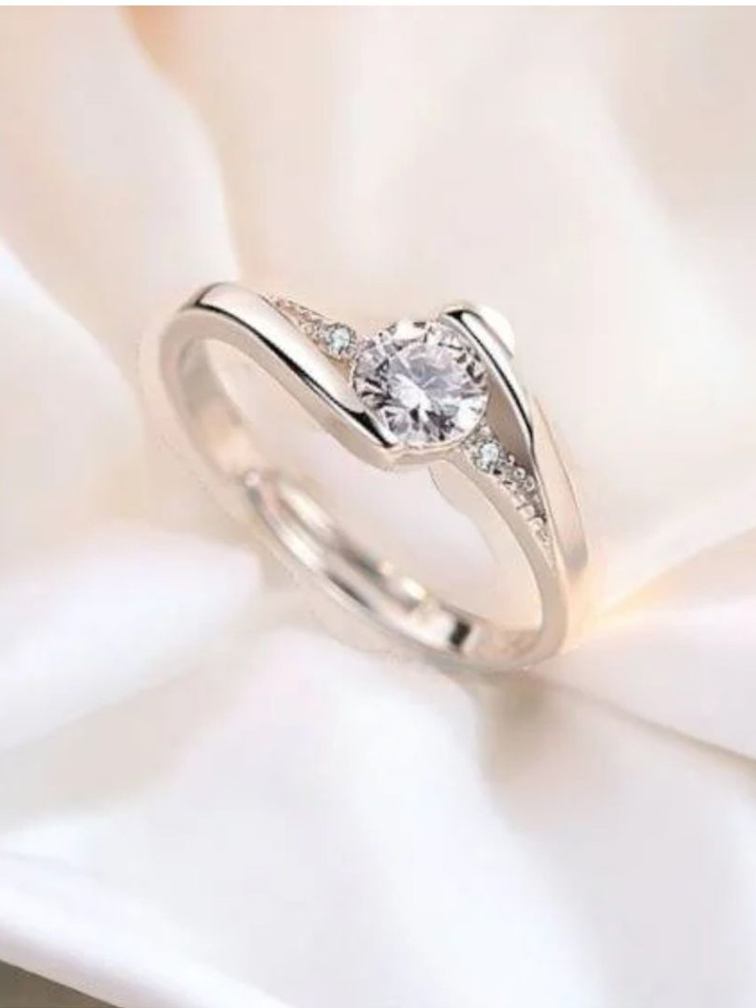 

SALTY Vow Gemstone Finger Ring For Women & Girls, Silver