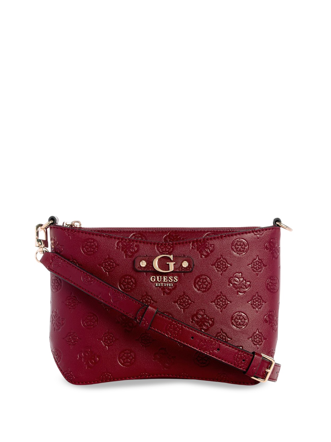 

GUESS Printed PU Bucket Shoulder Bag, Red