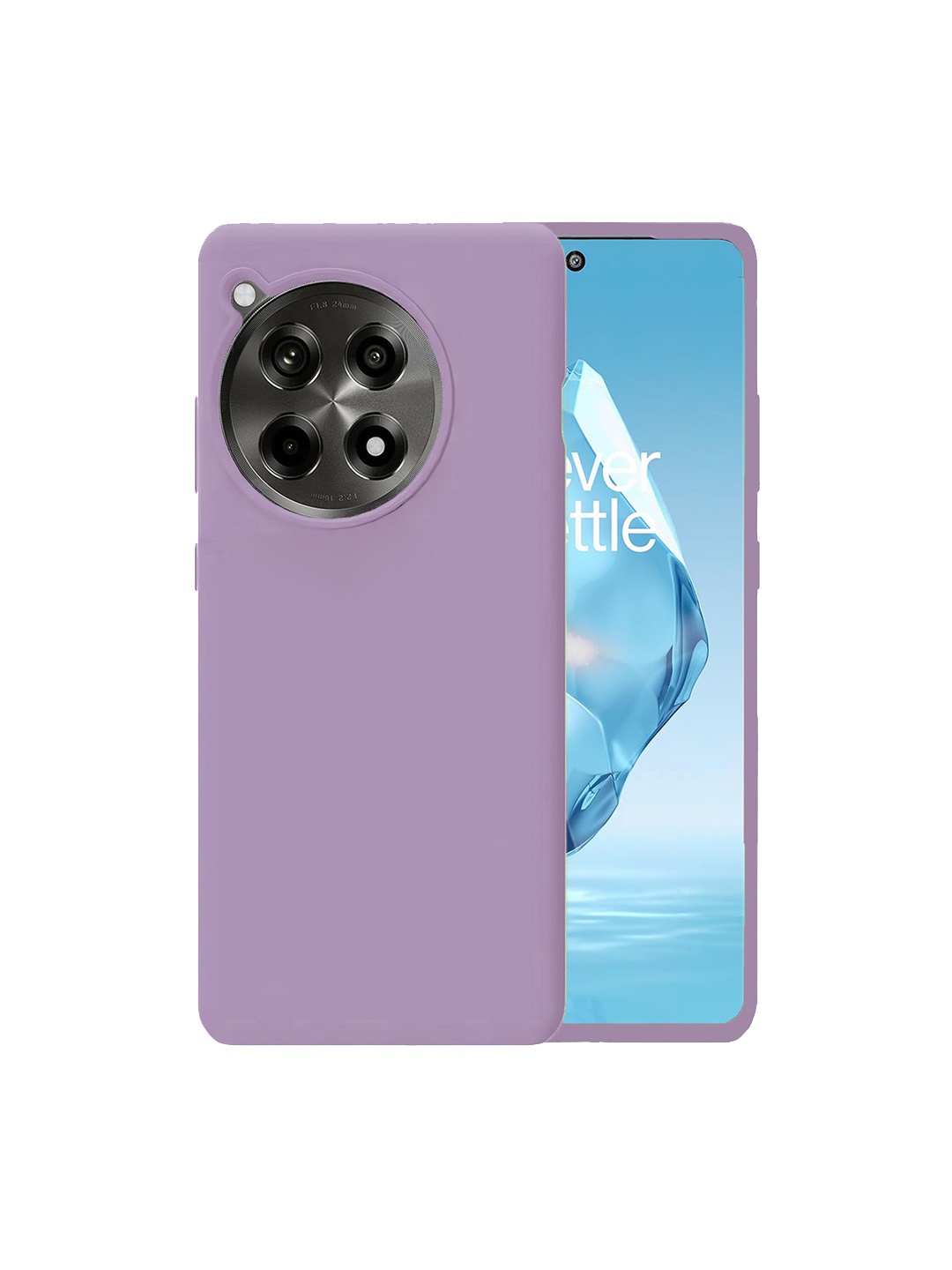 

LIRAMARK Solid OnePlus 12 5G Liquid Silicone Soft Back Case, Lavender