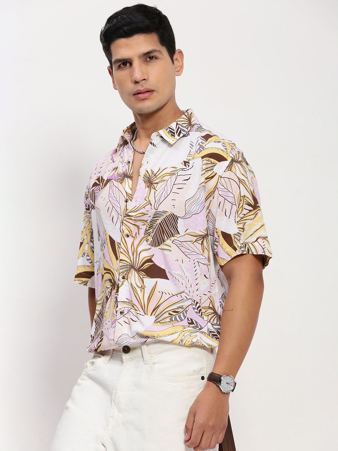 

SHOWOFF Men Comfort Slim Fit Floral Opaque Printed Casual Shirt, Multi