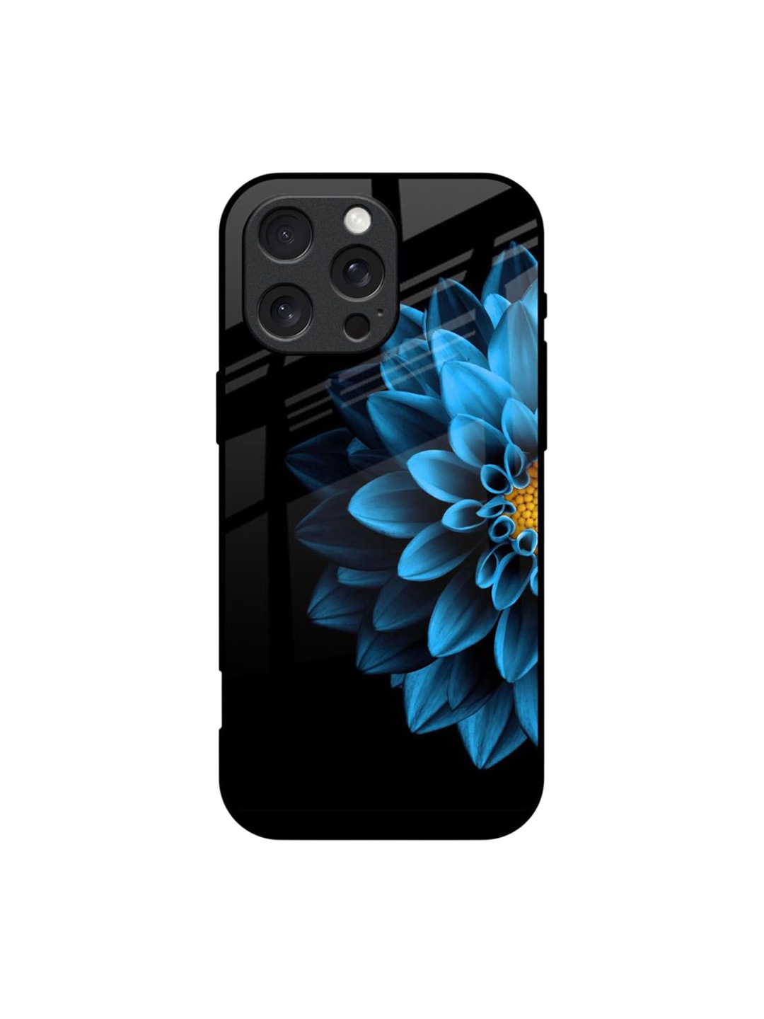 

QRIOH Floral Printed iPhone 16 Pro Max Back Case Mobile Accessories, Black