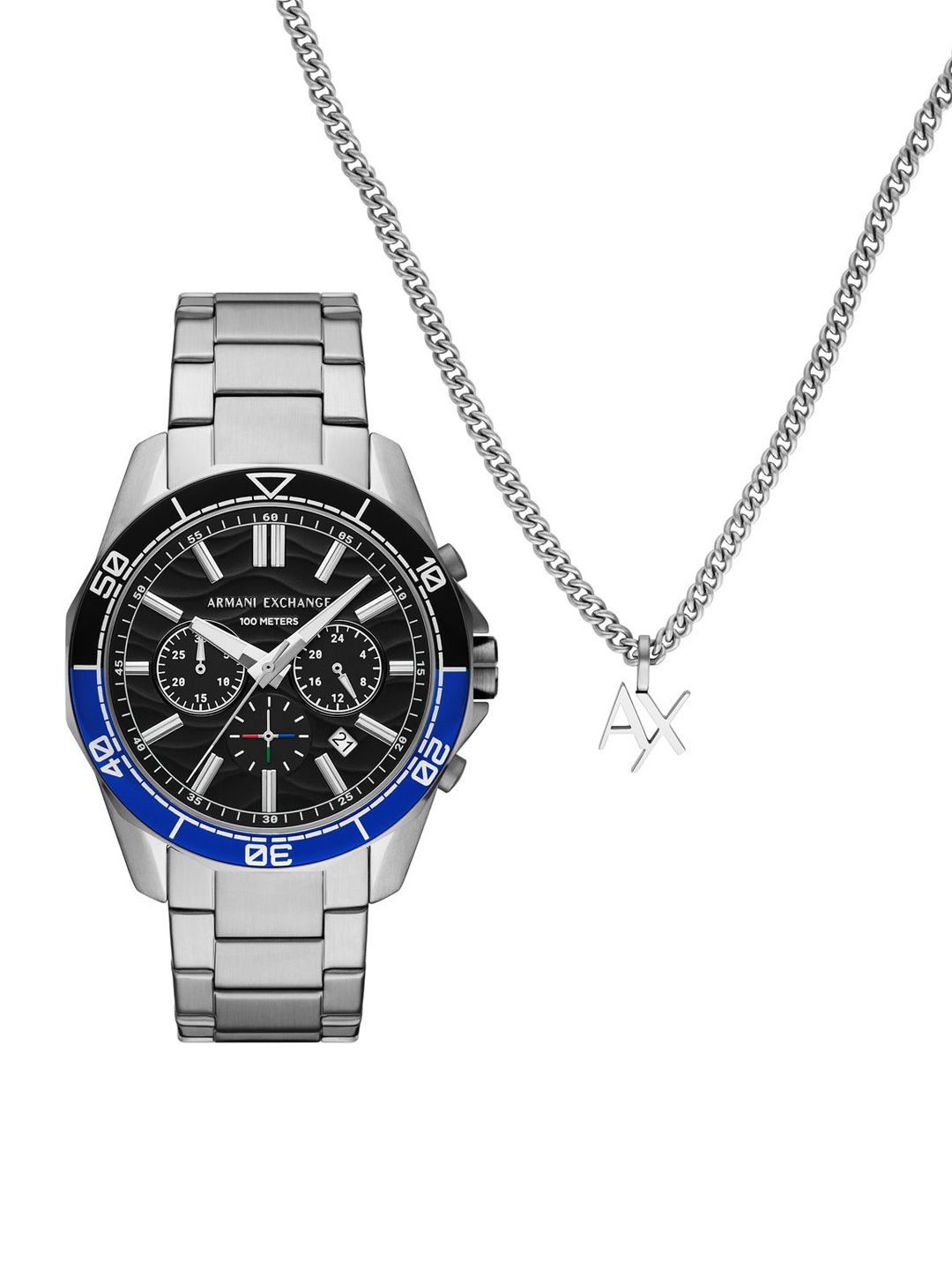 

Armani Exchange Men Watch Gift Set AX7166SET, Black