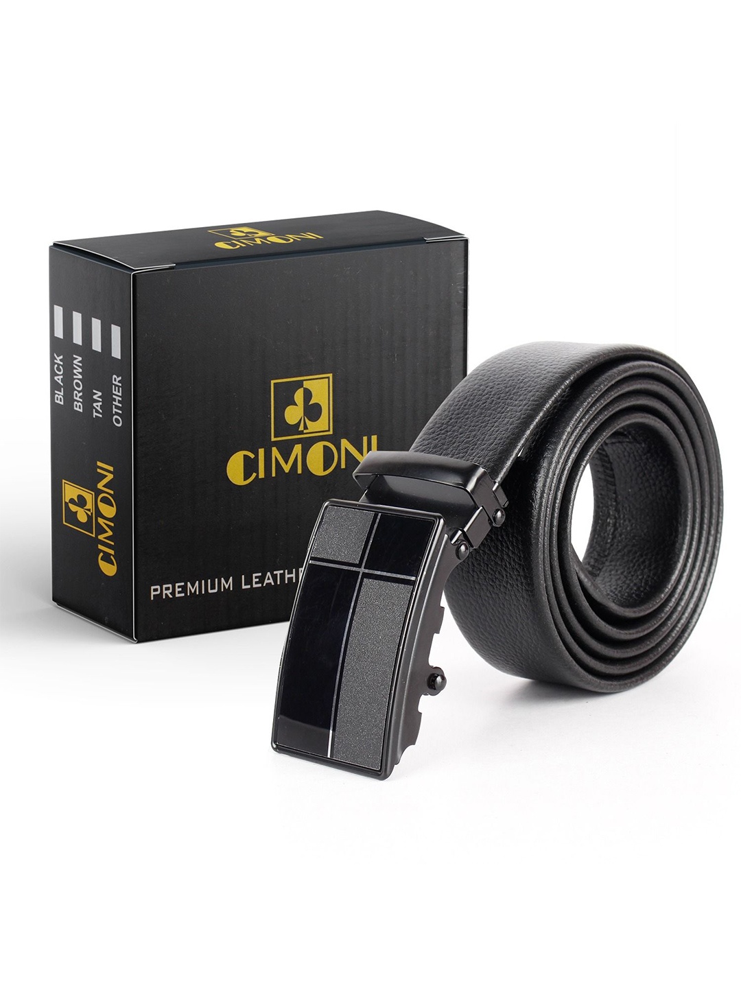 

CIMONI Men Textured Belt, Black