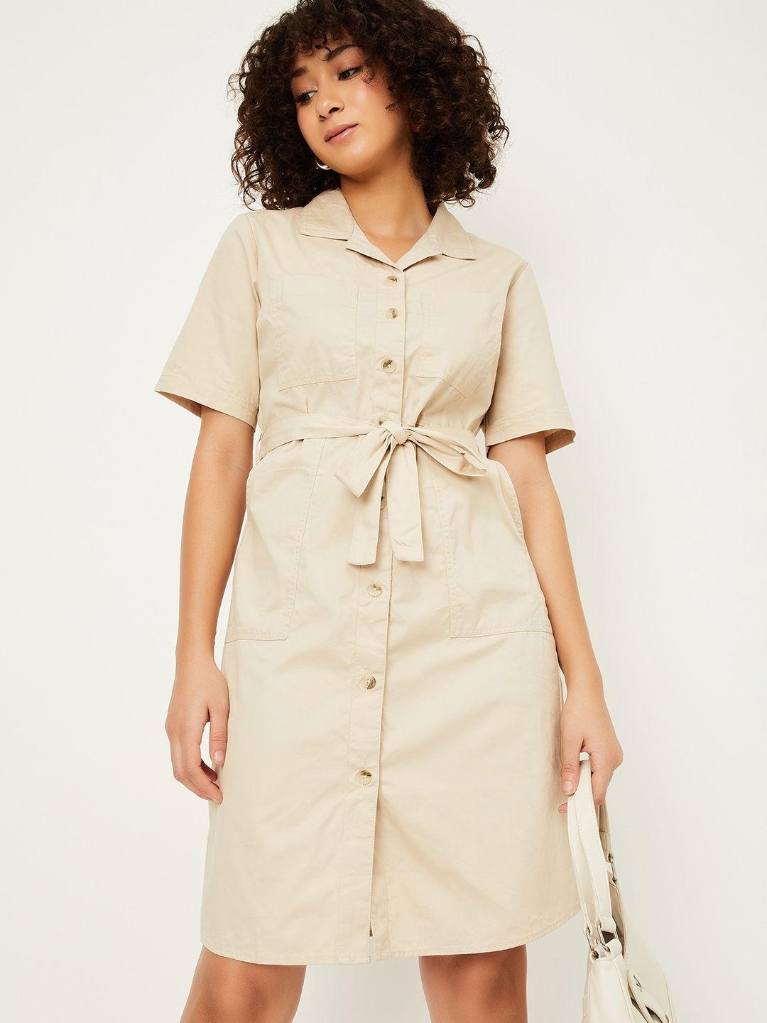 

max Shirt Dress, Beige