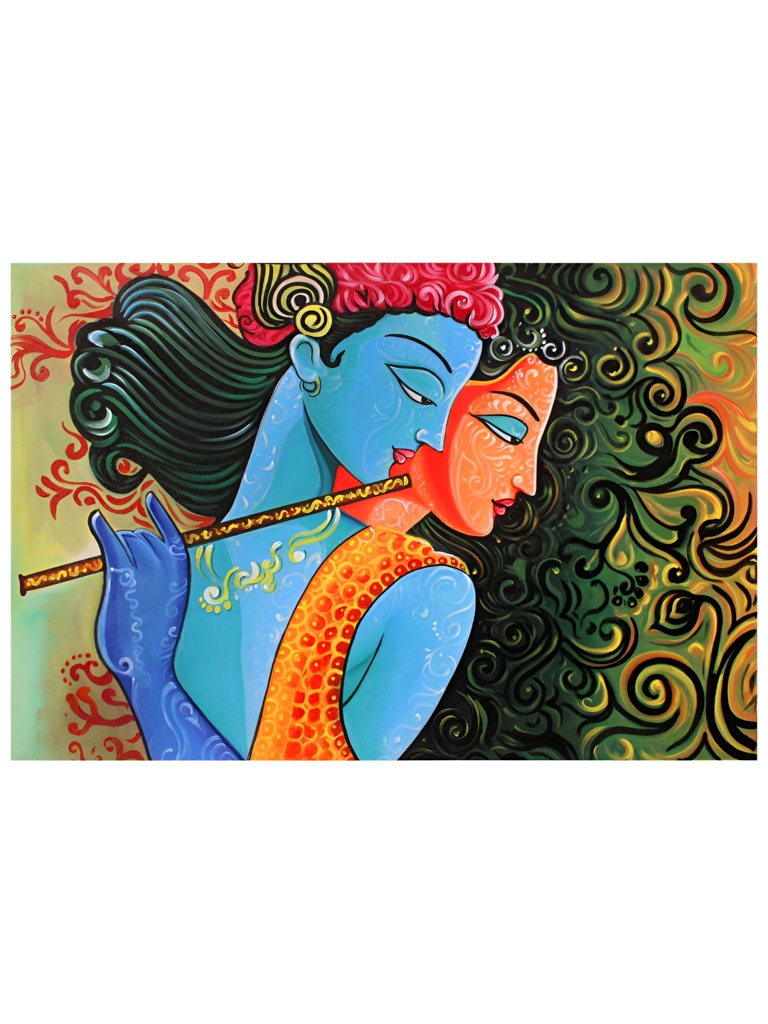 

Inephos Blue & Orange Religious Canvas Wall Art