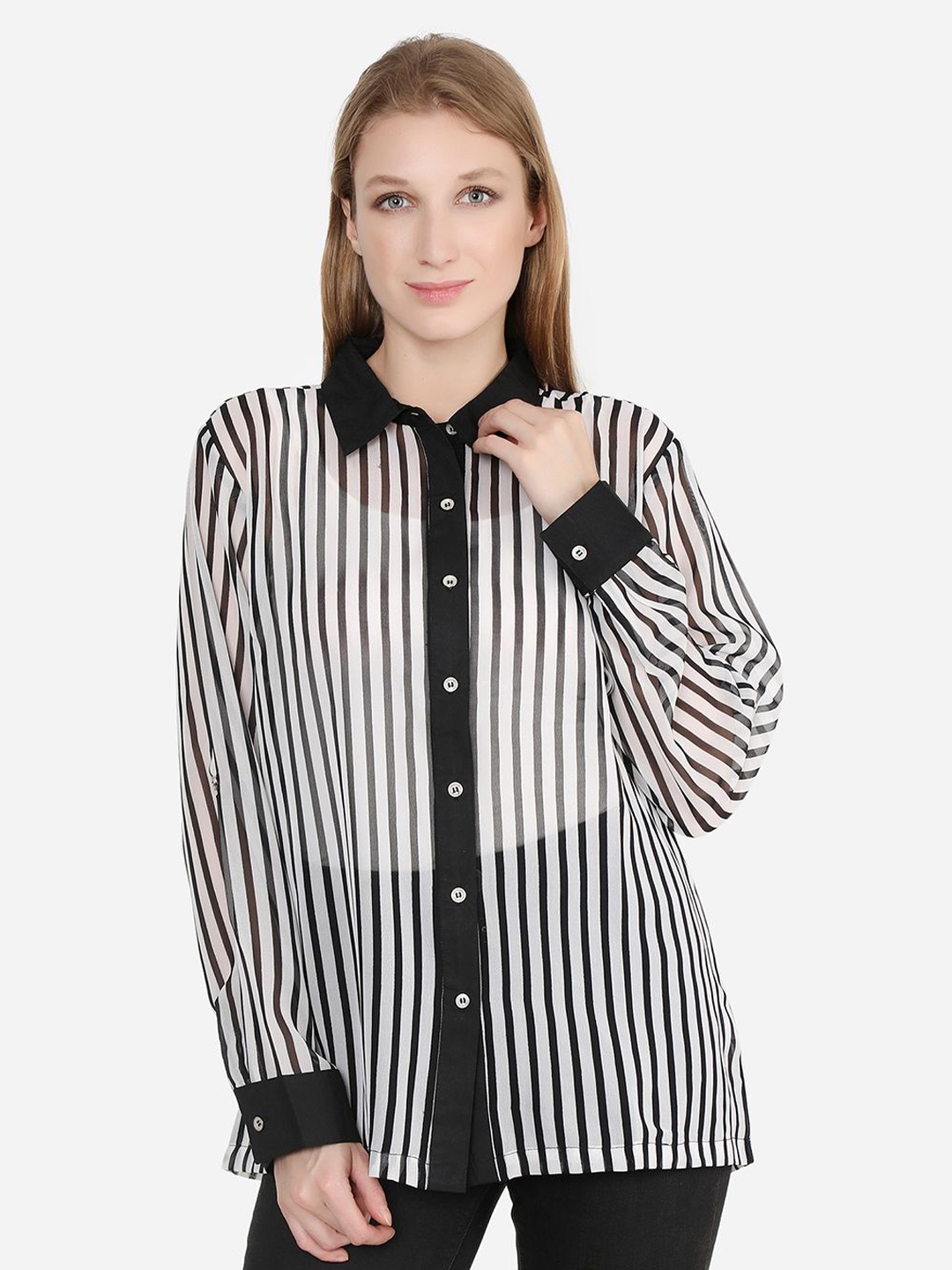 

Moda Rapido Striped Top, White