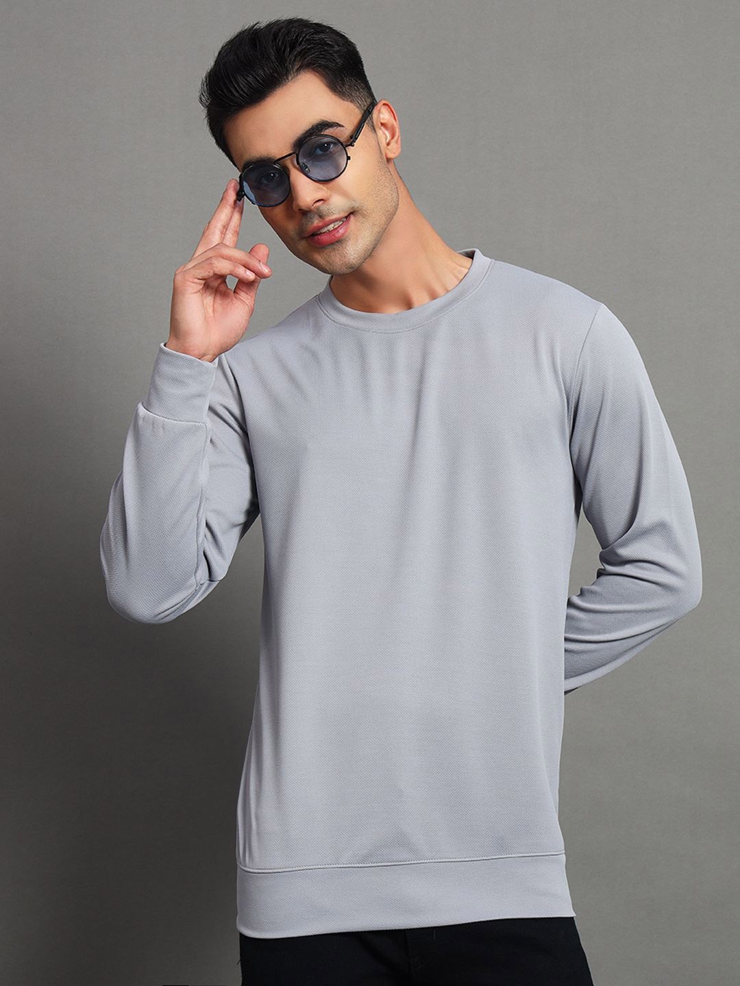 

SIMPLE SOLUTION Men Long Sleeves Sweatshirt, Grey
