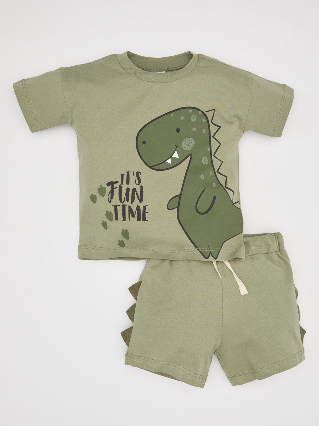 

DeFacto Boys Printed T-shirt with Shorts, Green