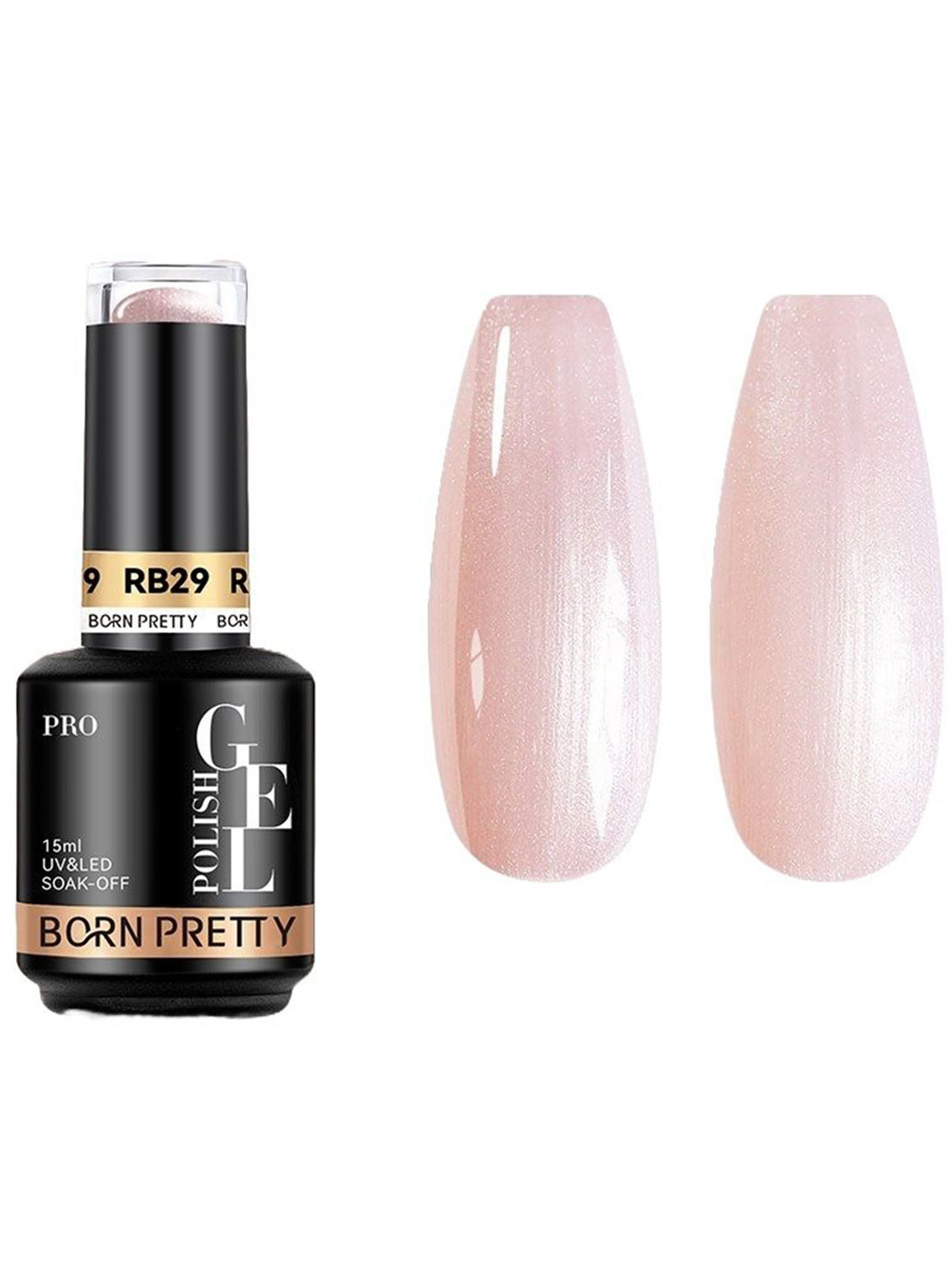 

BORN PRETTY Pro Rubber Base Long Wearing UV Gel Nail Polish - 15 ml - RB29, Pink