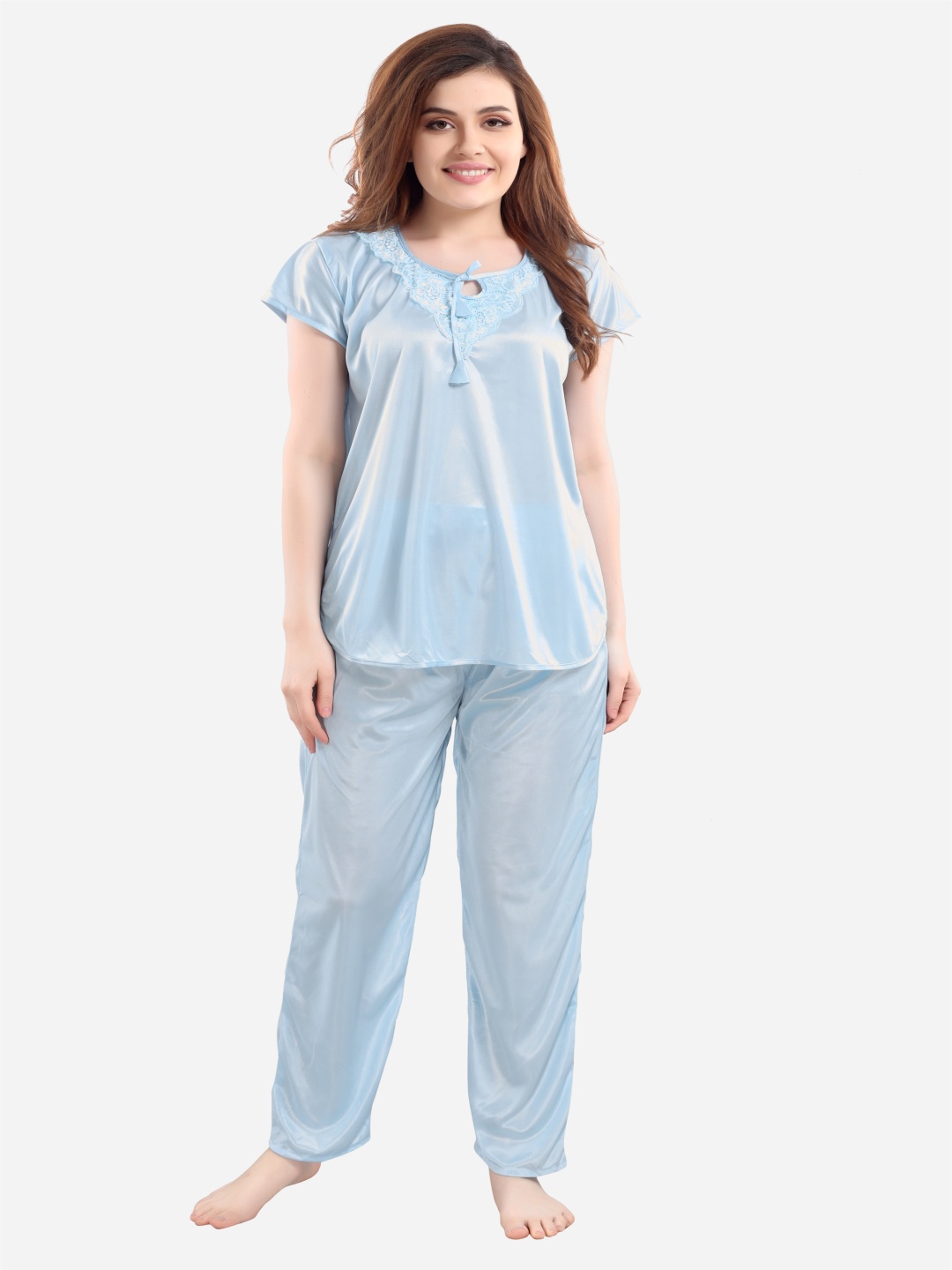 

Dreambe Women Night suit, Turquoise blue