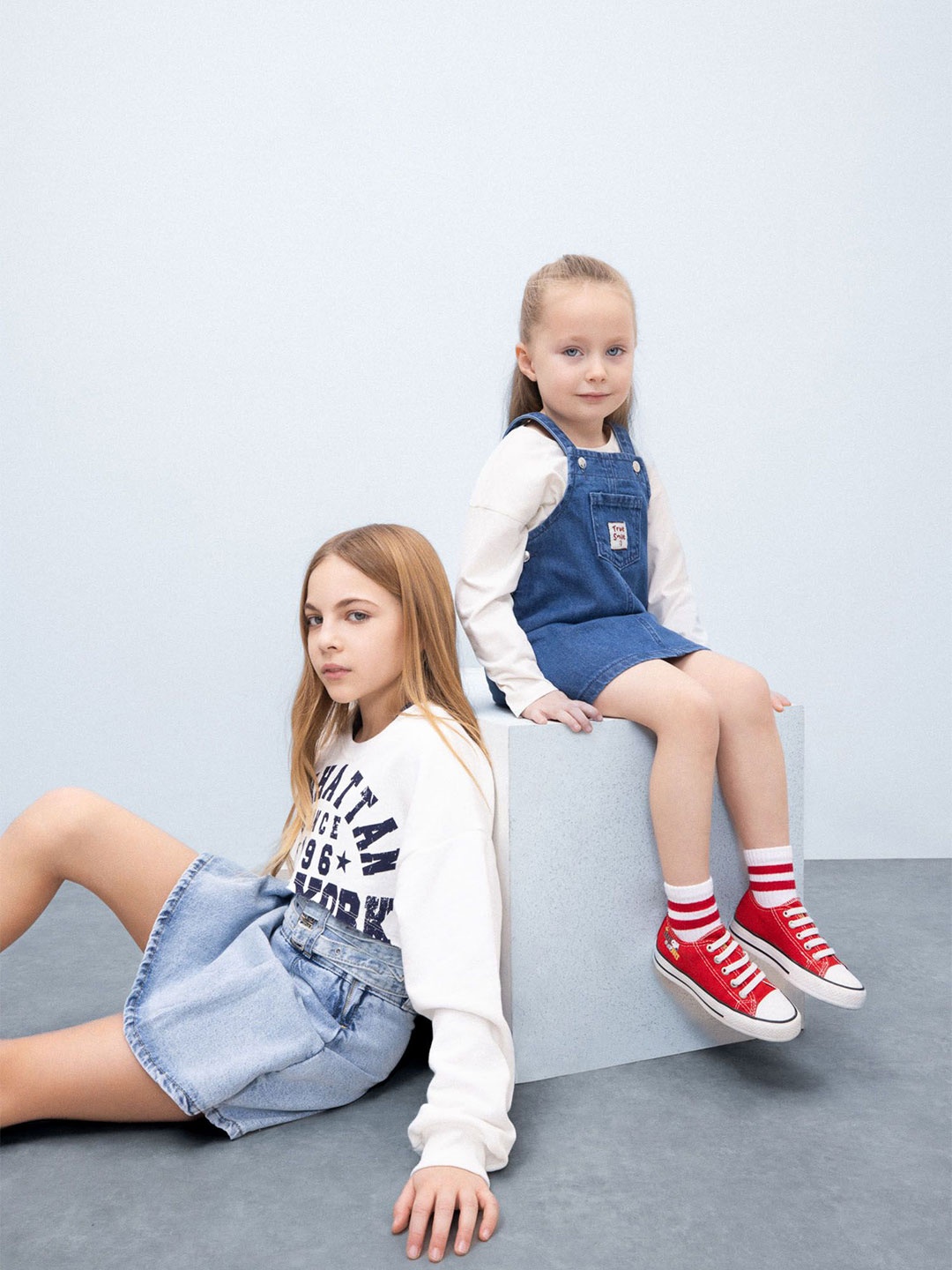 

DeFacto Girls Pure Cotton Dungarees, Blue
