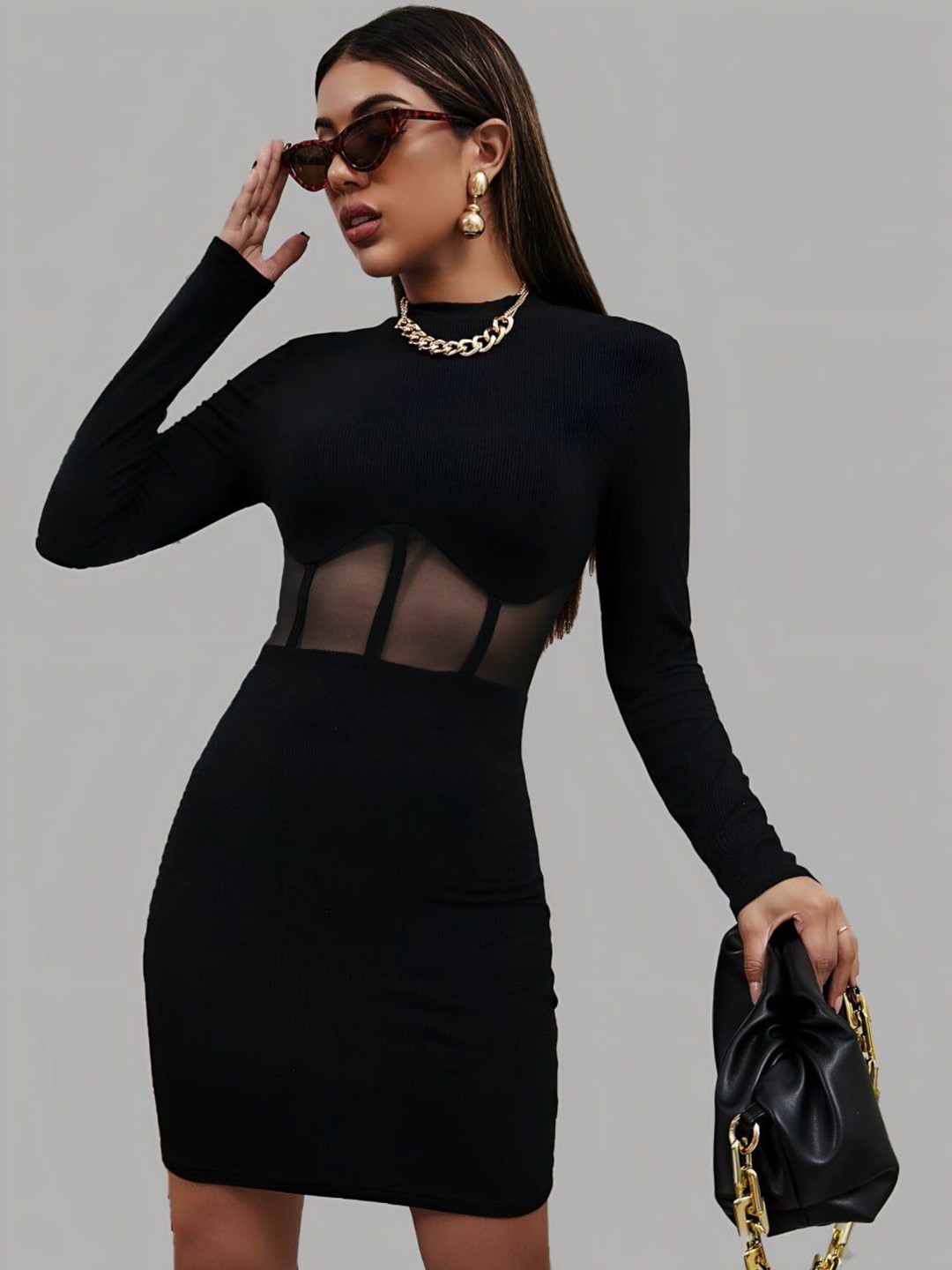 

Moda Rapido Women Bodycon Dress, Black