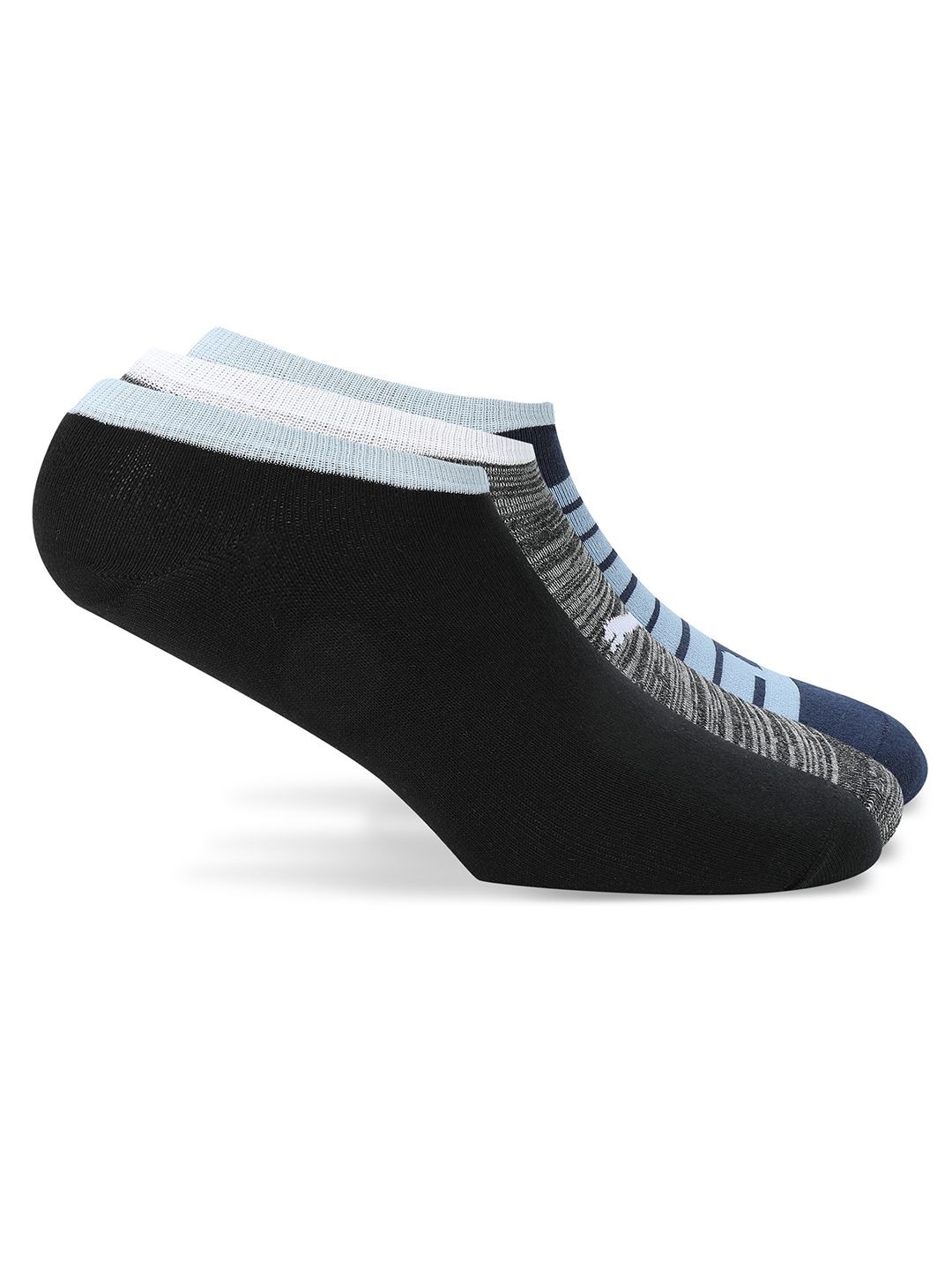 

Puma Unisex Pack Of 3 Contrast Cotton Sneaker Socks, Black