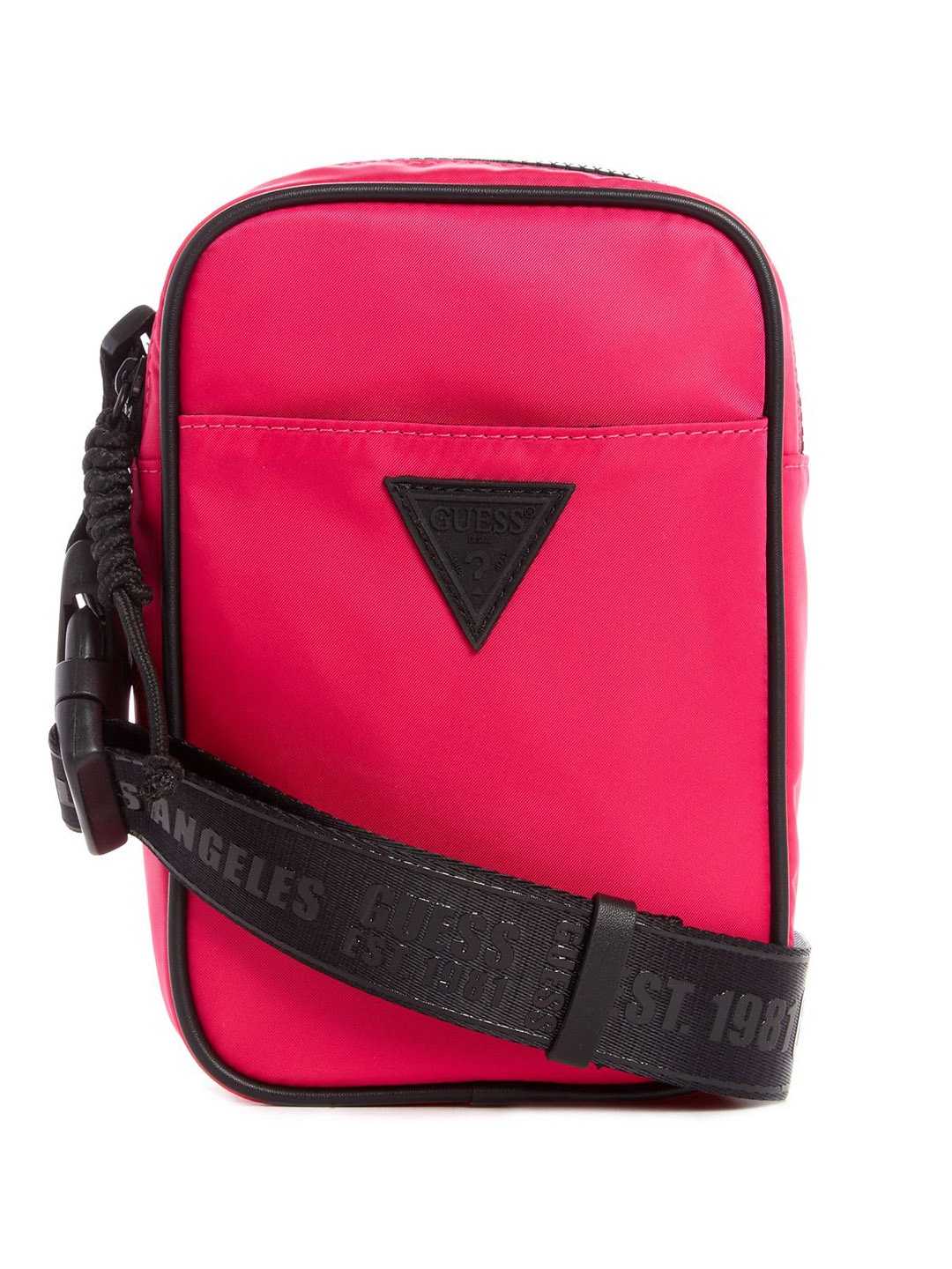 

GUESS PU Shopper Sling Bag with Applique, Pink