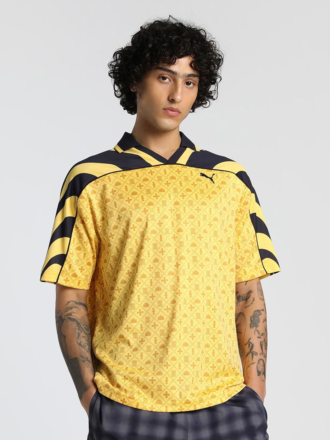 

Puma Road To Unity Unisex Relaxed Fit Graphics Football Jersey, Yellow