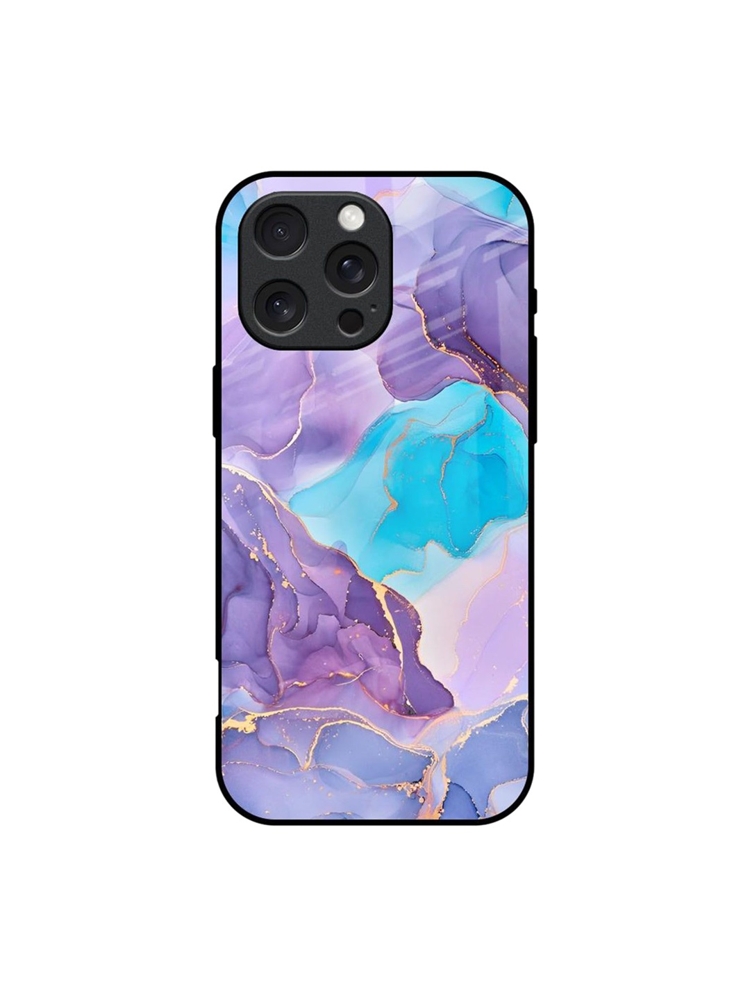 

QRIOH Abstract Printed iPhone 16 Pro Max Back Case Mobile Accessories, Purple