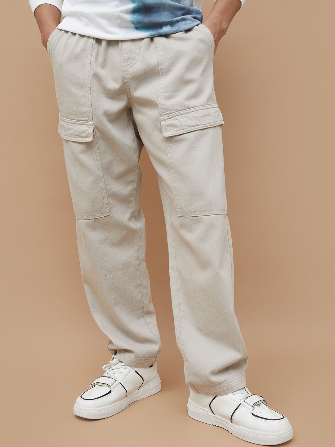 

Forca Men Regular Fit Trousers, Beige