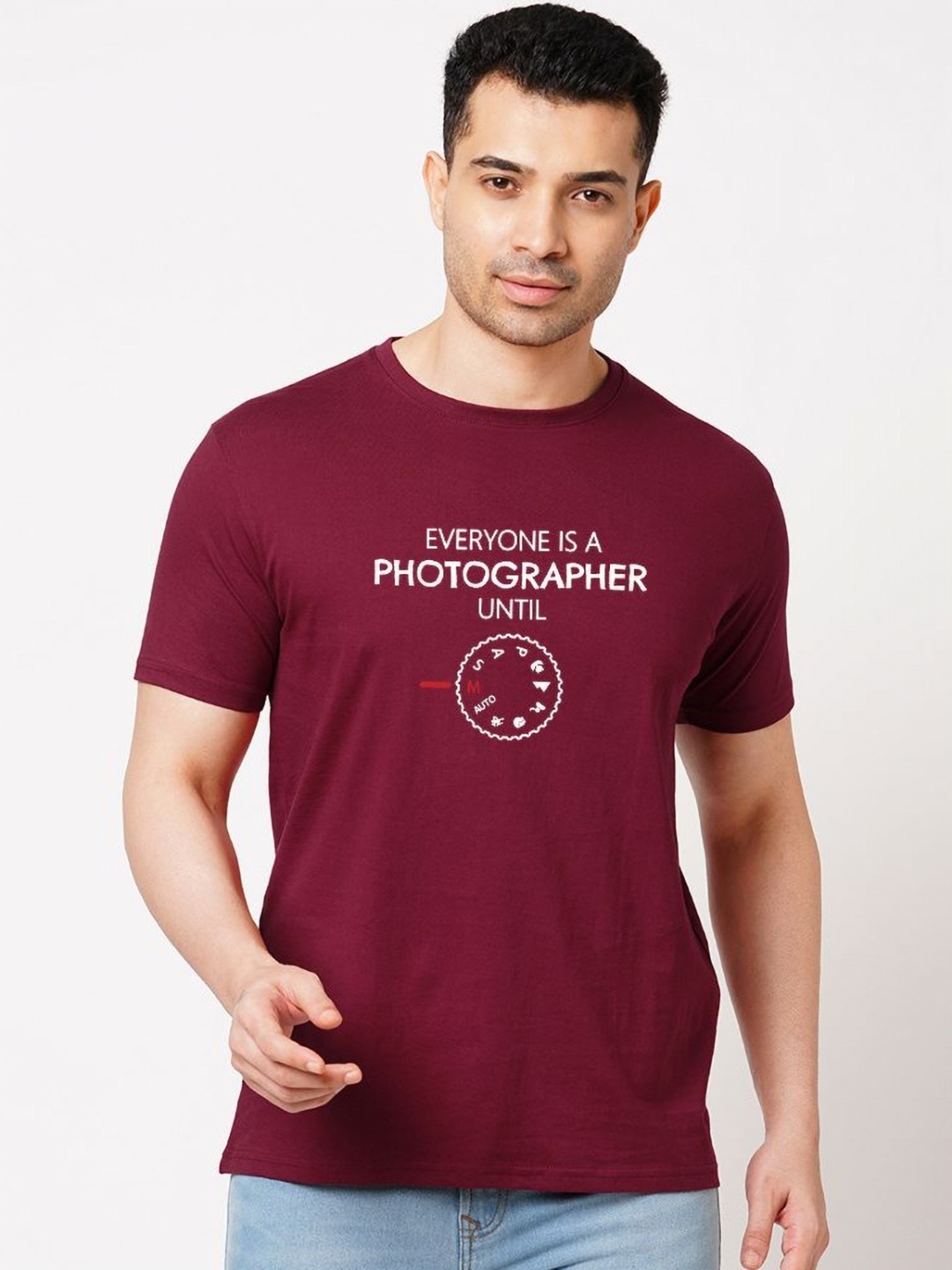 

Wear Your Opinion Men Typography Printed Round Neck Cotton T-shirt, Maroon