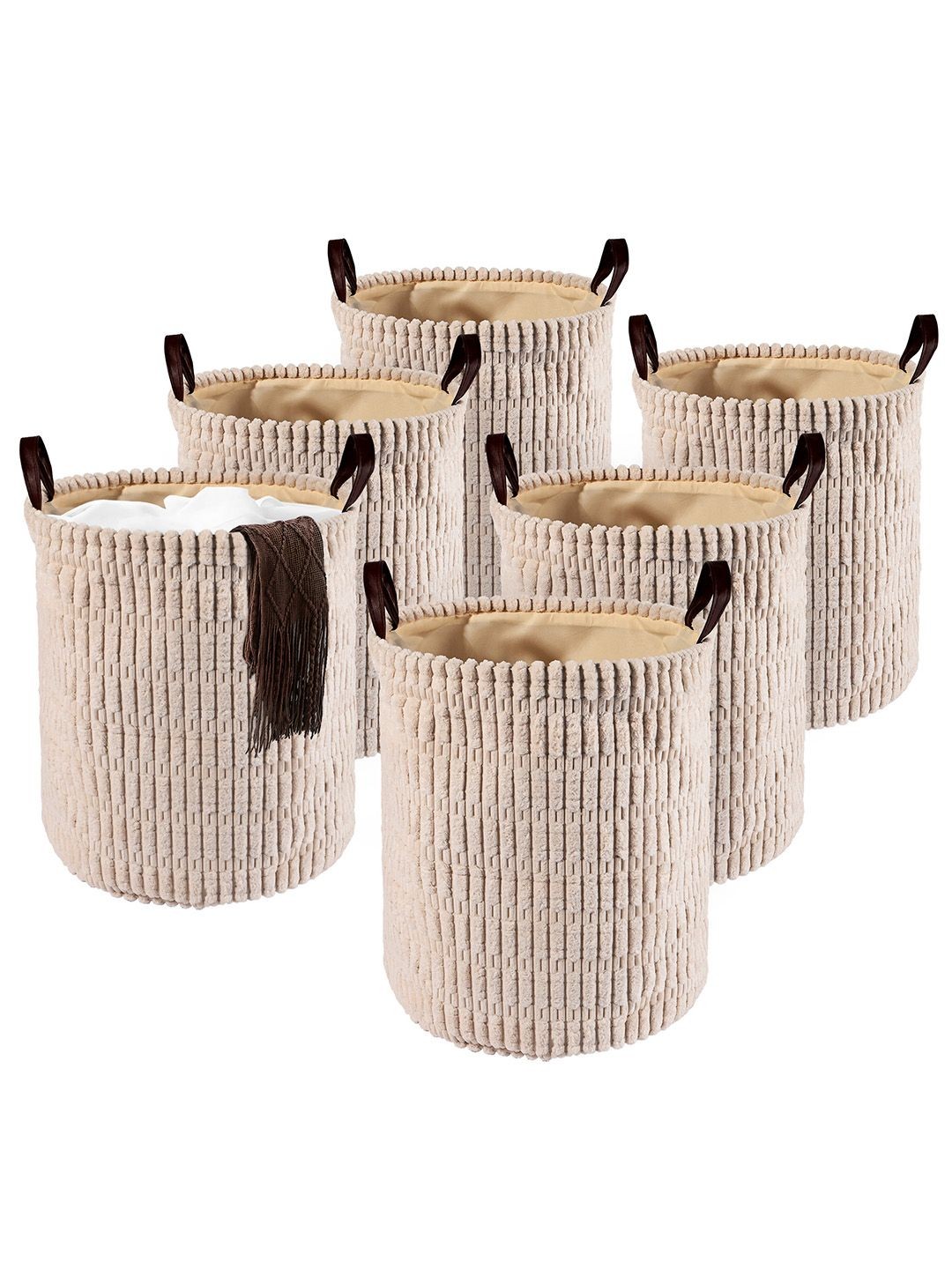 

Kuber Industries White Set of 6 Regular Multi-Utility Organisers