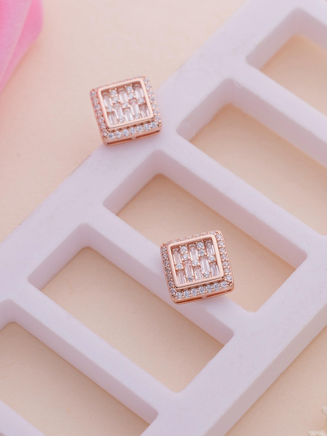 

LIORA 925 Rose Gold-Plated Studs Earrings