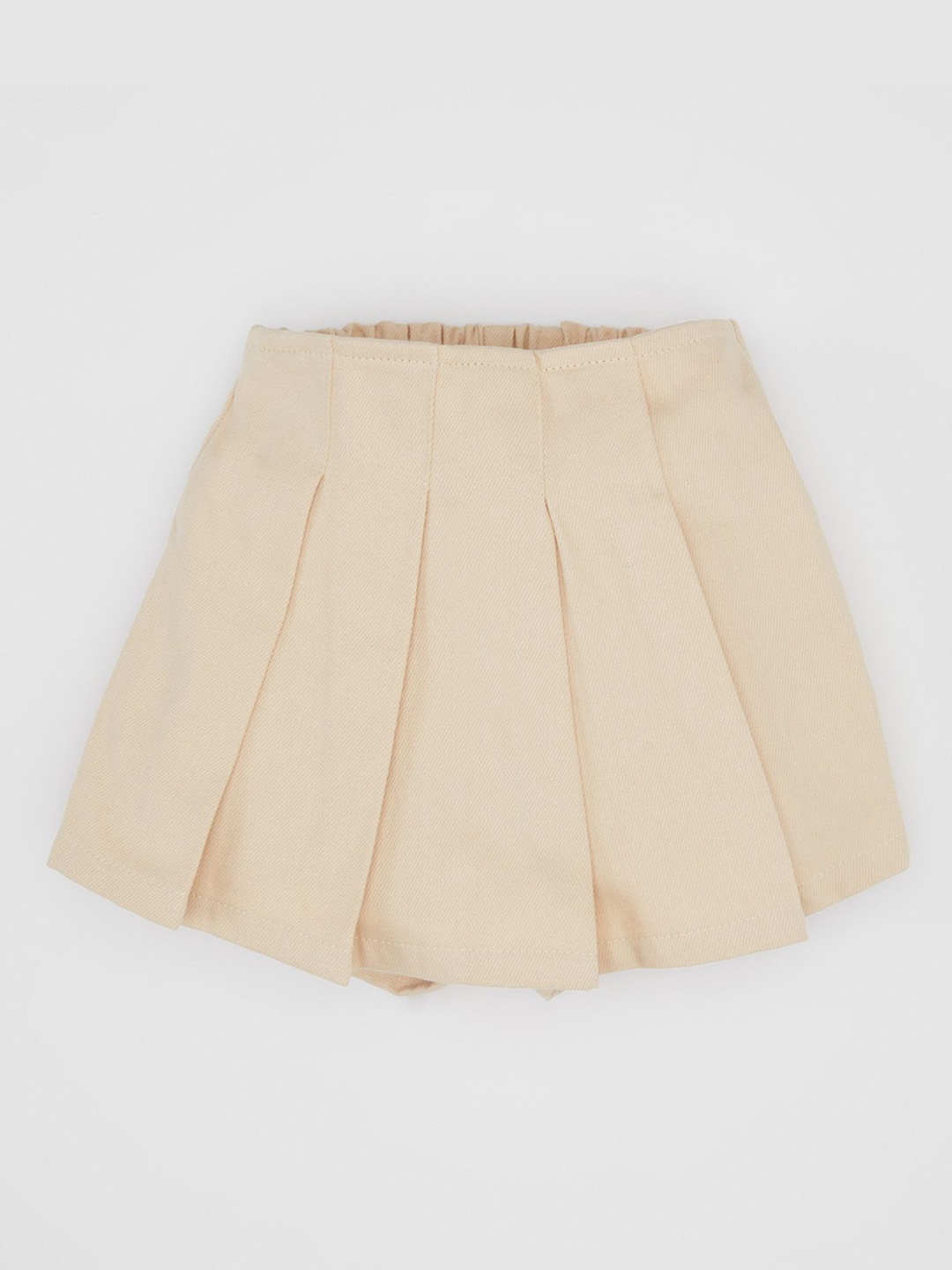 

DeFacto Girls Pure Cotton Flared Mini Skirt, Beige