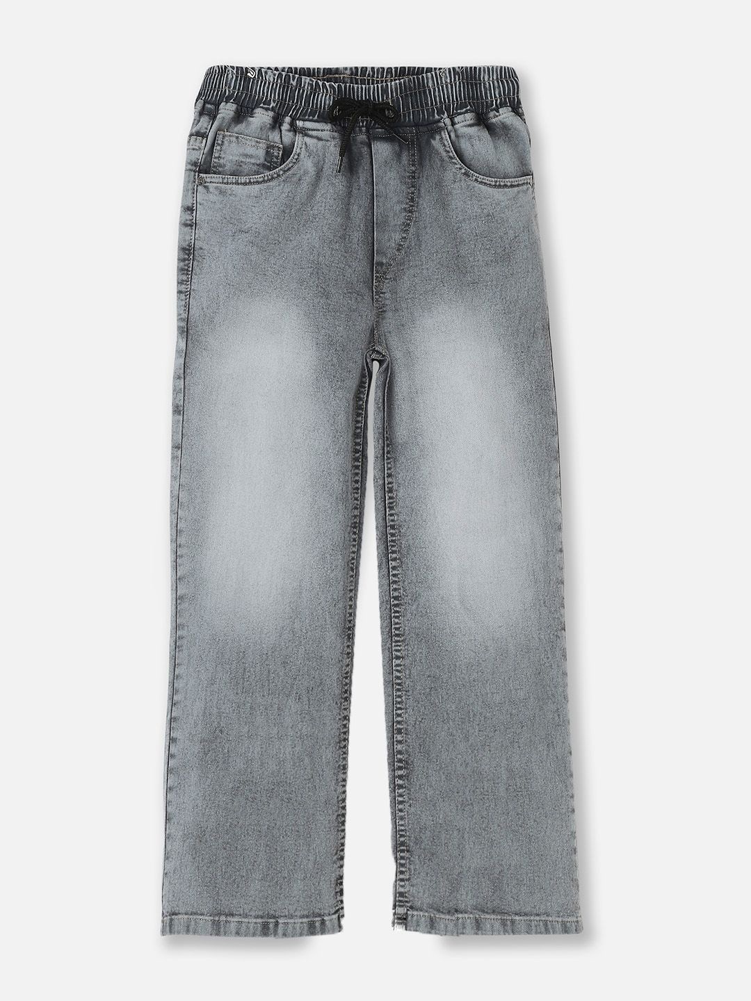 

Urbano Juniors Boys Loose Relaxed Fit Heavy Fade Stretchable Jeans, Grey